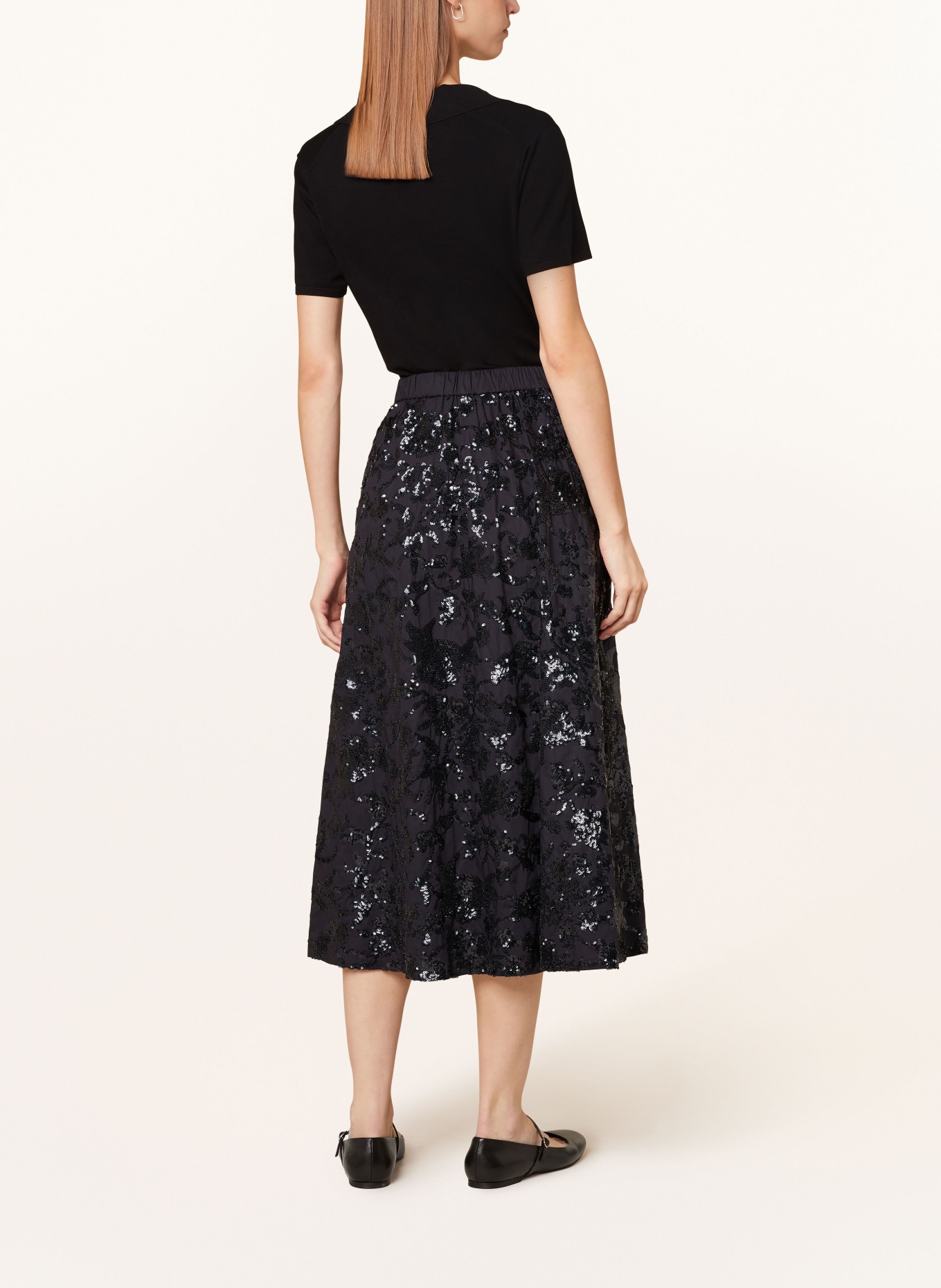 WEEKEND Max Mara Skirt NOME with sequins, Color: BLACK (Image 3)