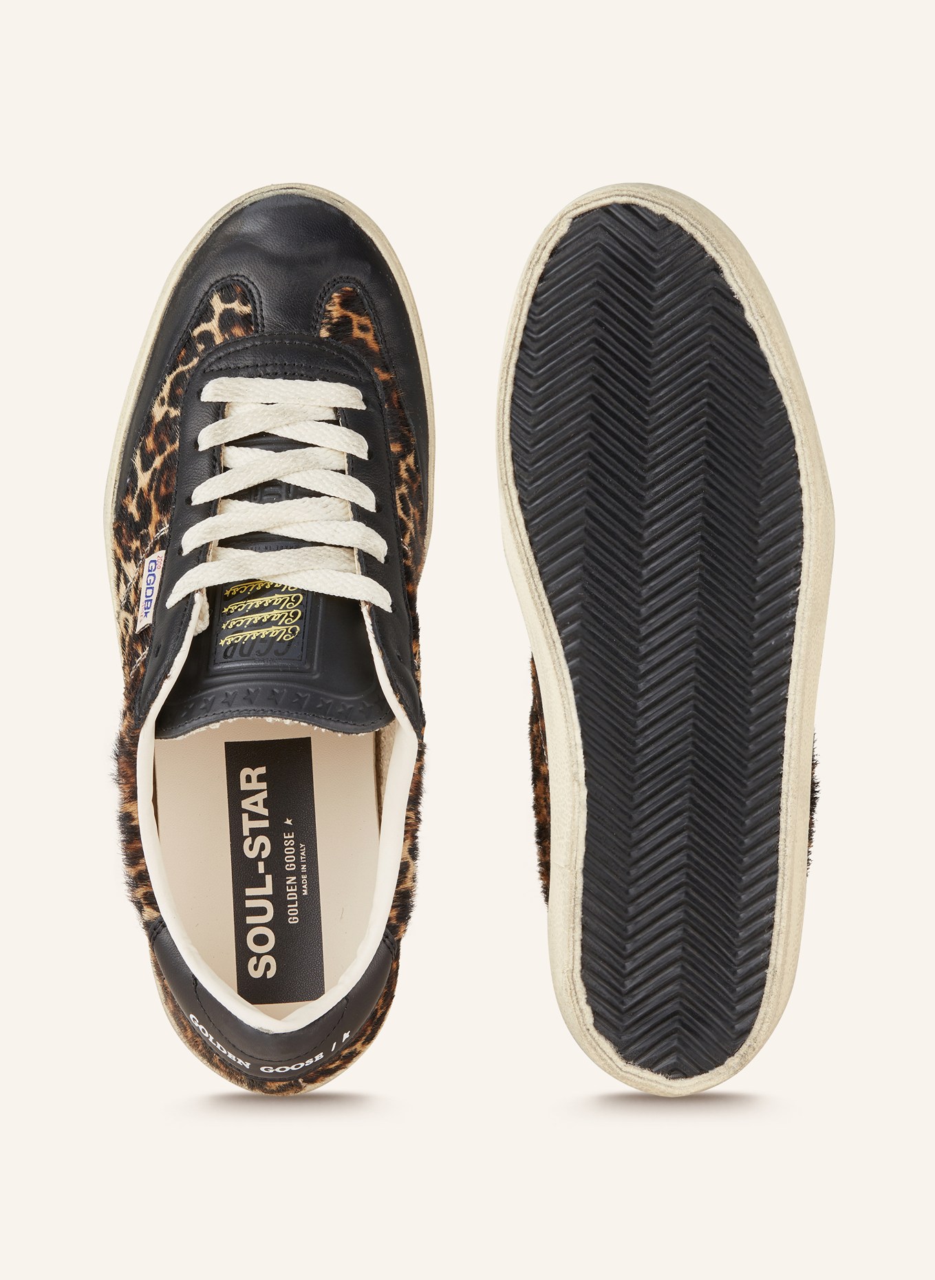GOLDEN GOOSE Sneaker SOUL-STAR: SCHWARZ / BRAUN