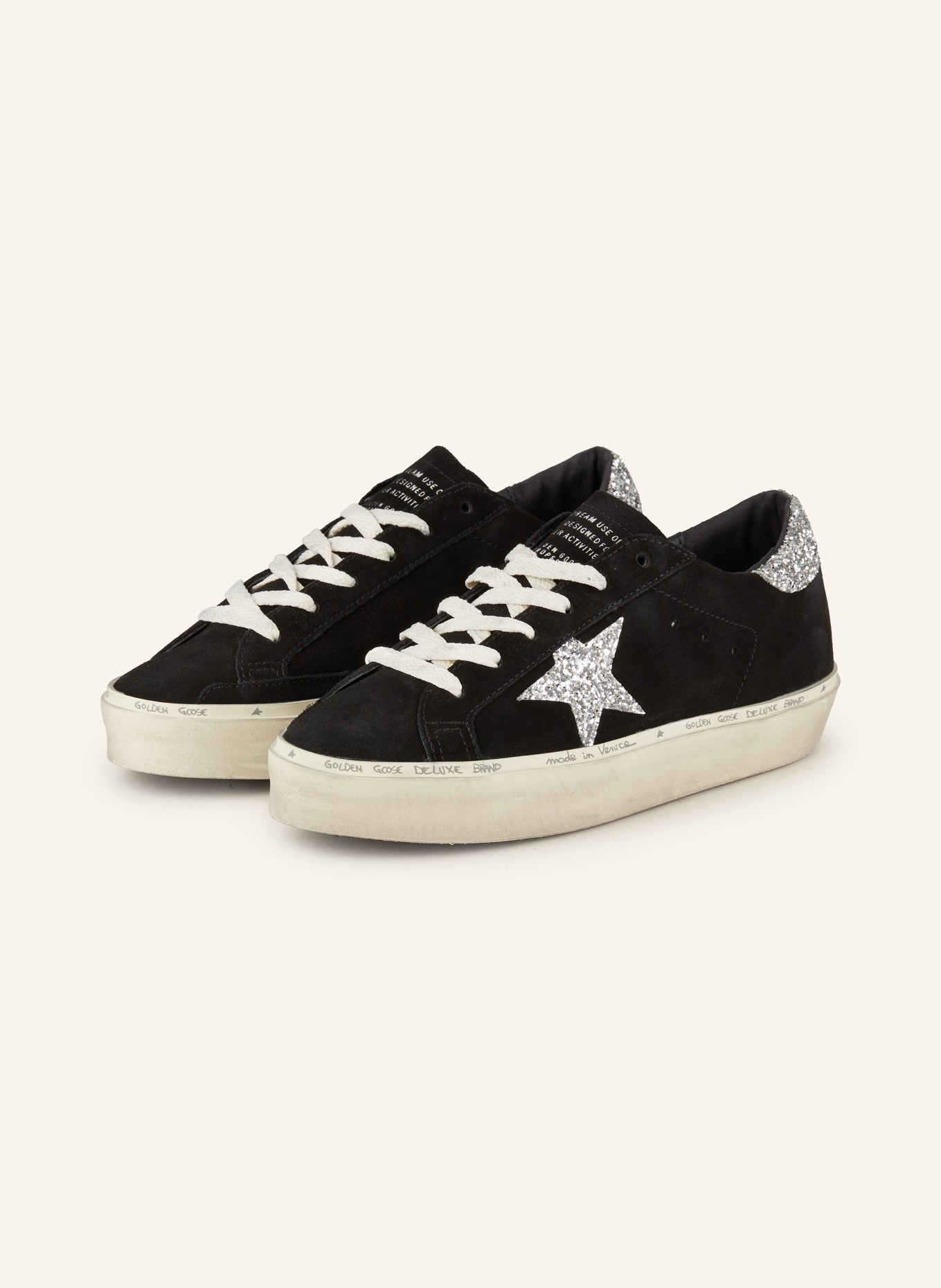 Black golden goose women's sneakers hot sale
