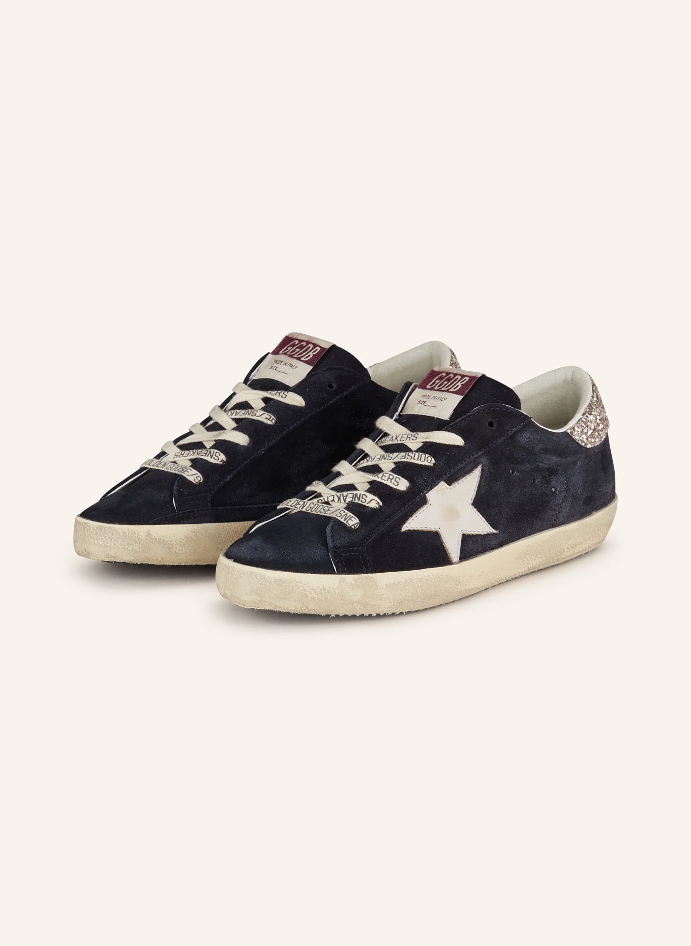 Golden goose sneakers navy deals