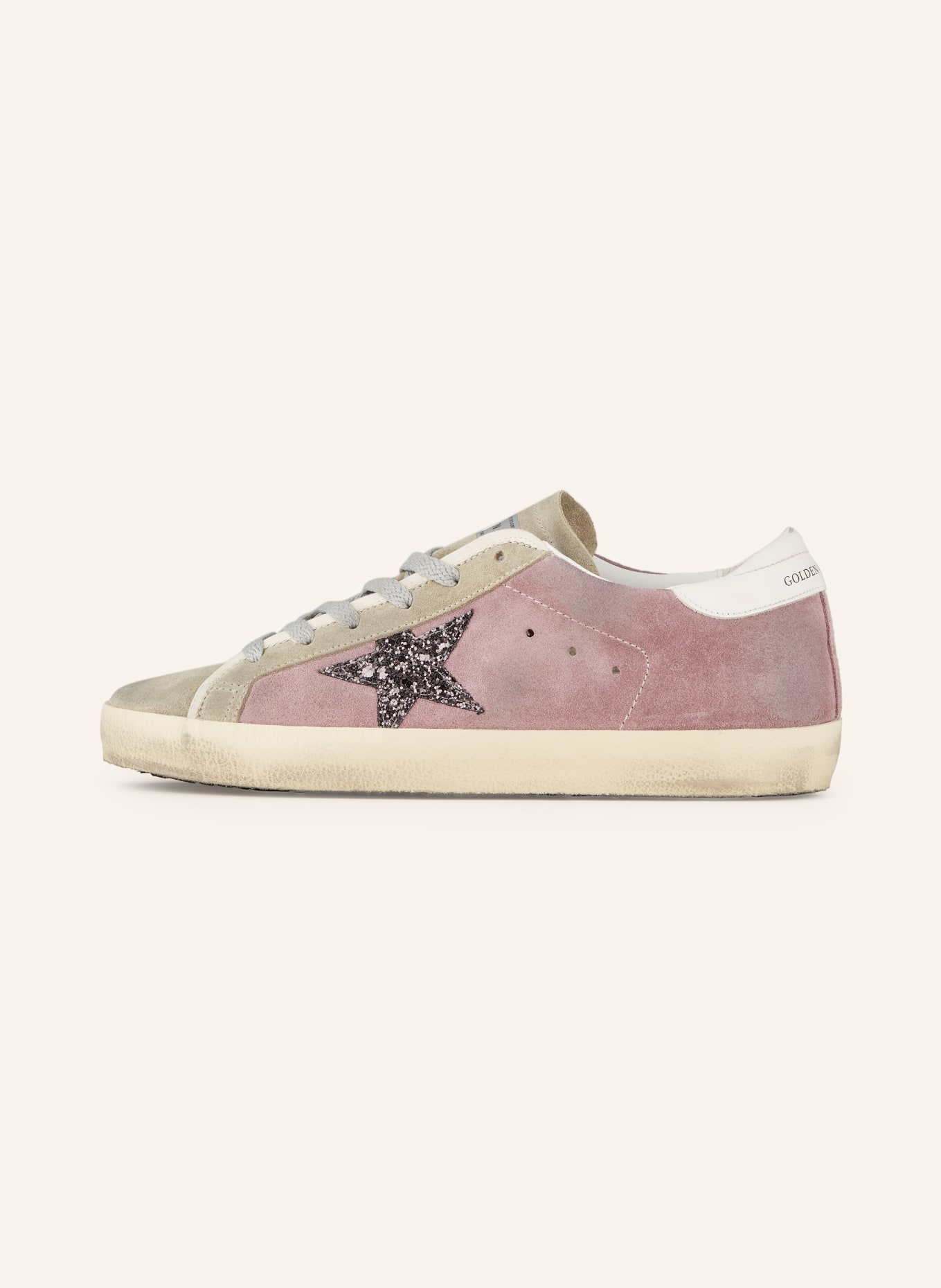 GOLDEN GOOSE Sneaker SUPER-STAR: LILA / GRAU