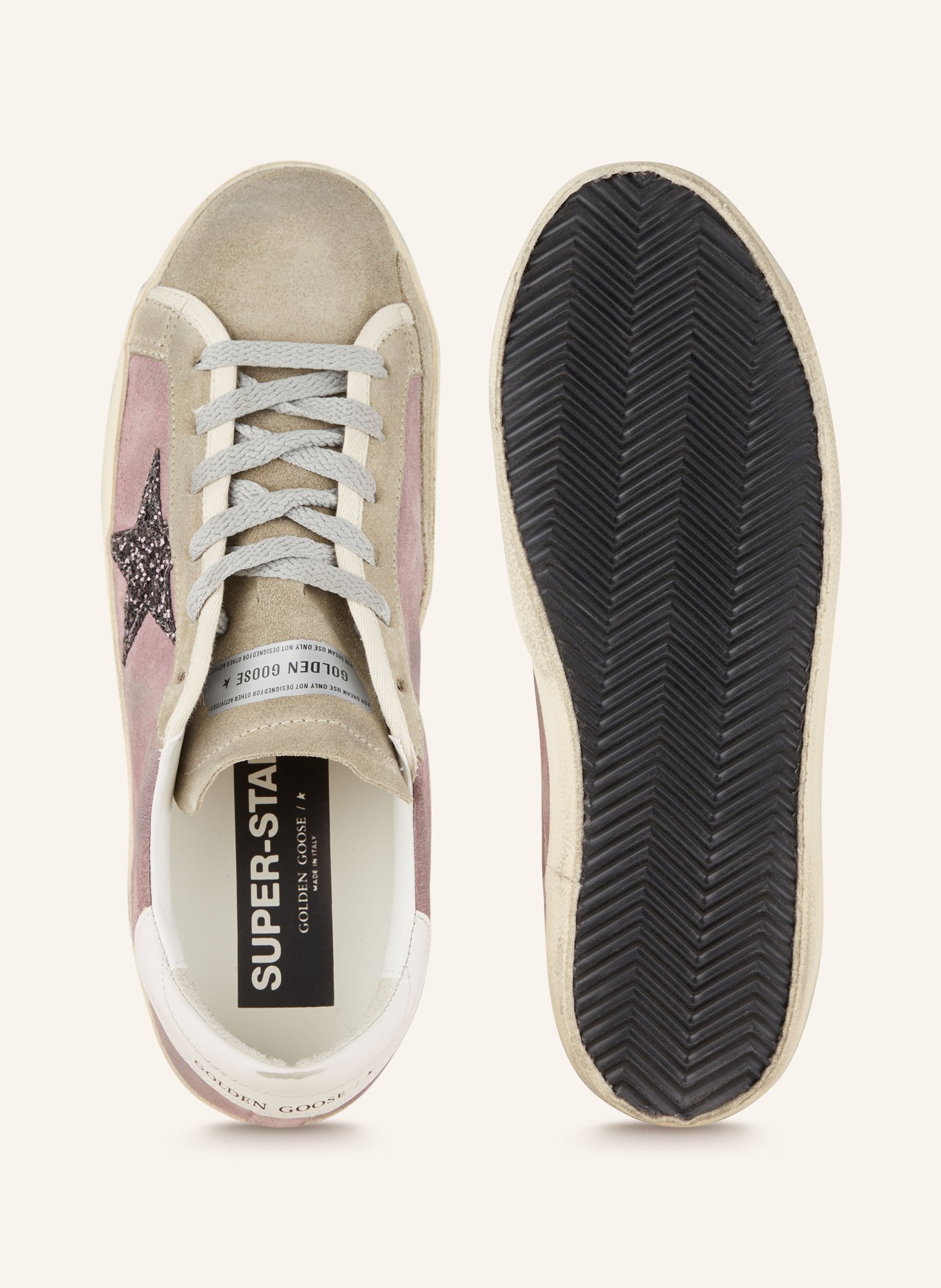 GOLDEN GOOSE Sneaker SUPER-STAR: LILA / GRAU