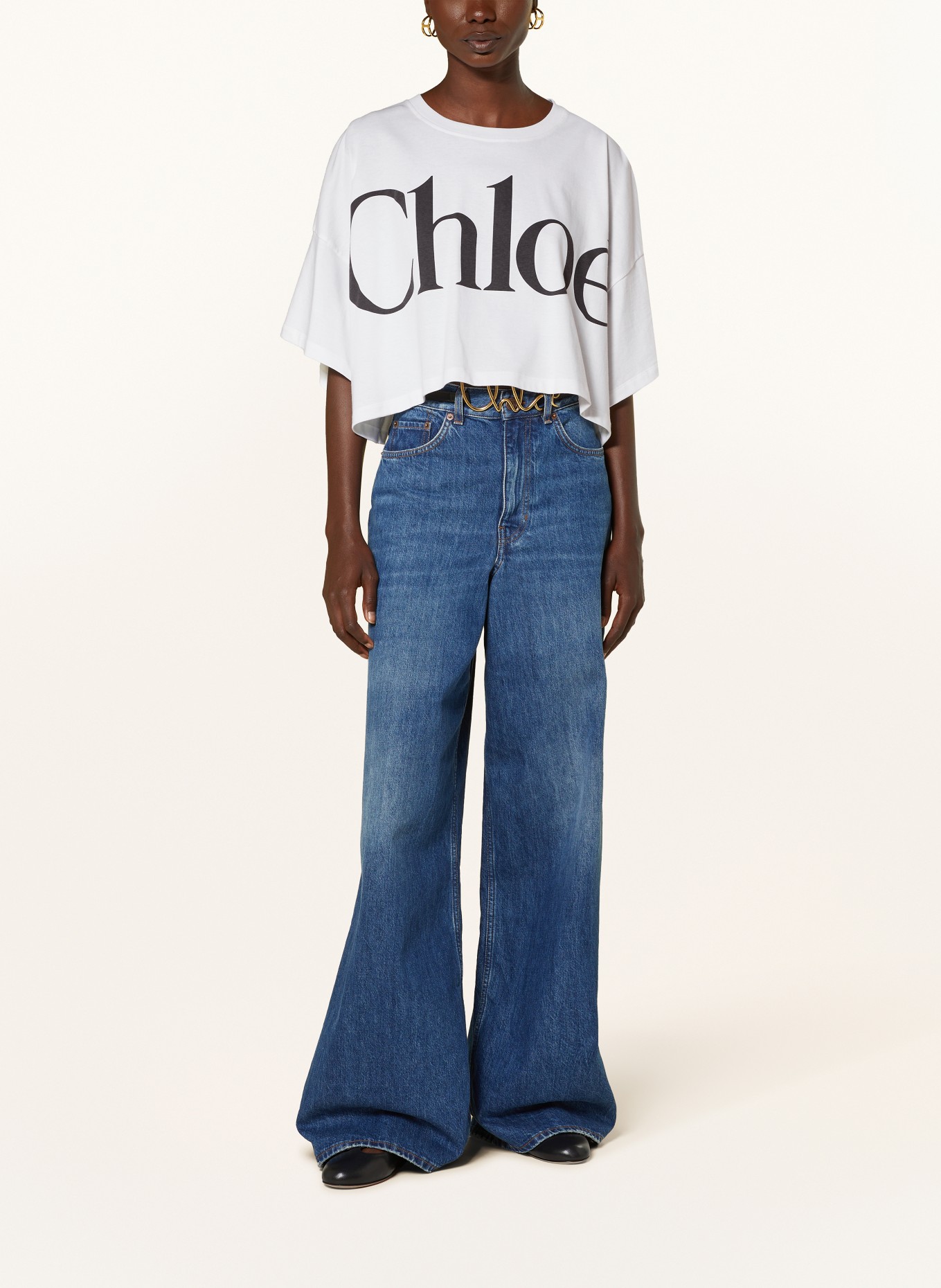 Chloé Cropped-Shirt: ECRU