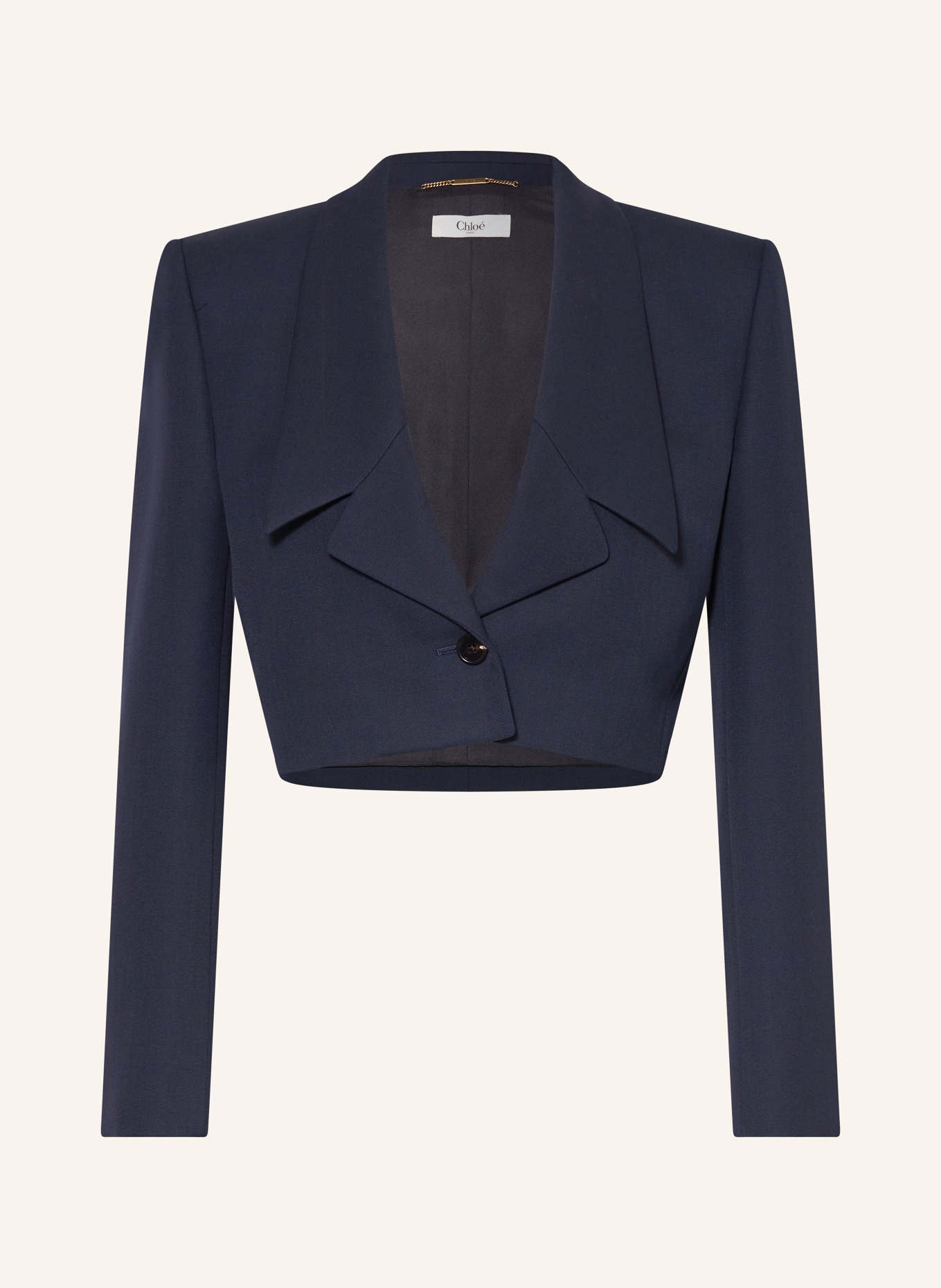 Chloé Cropped blazer, Color: DARK BLUE (Image 1)