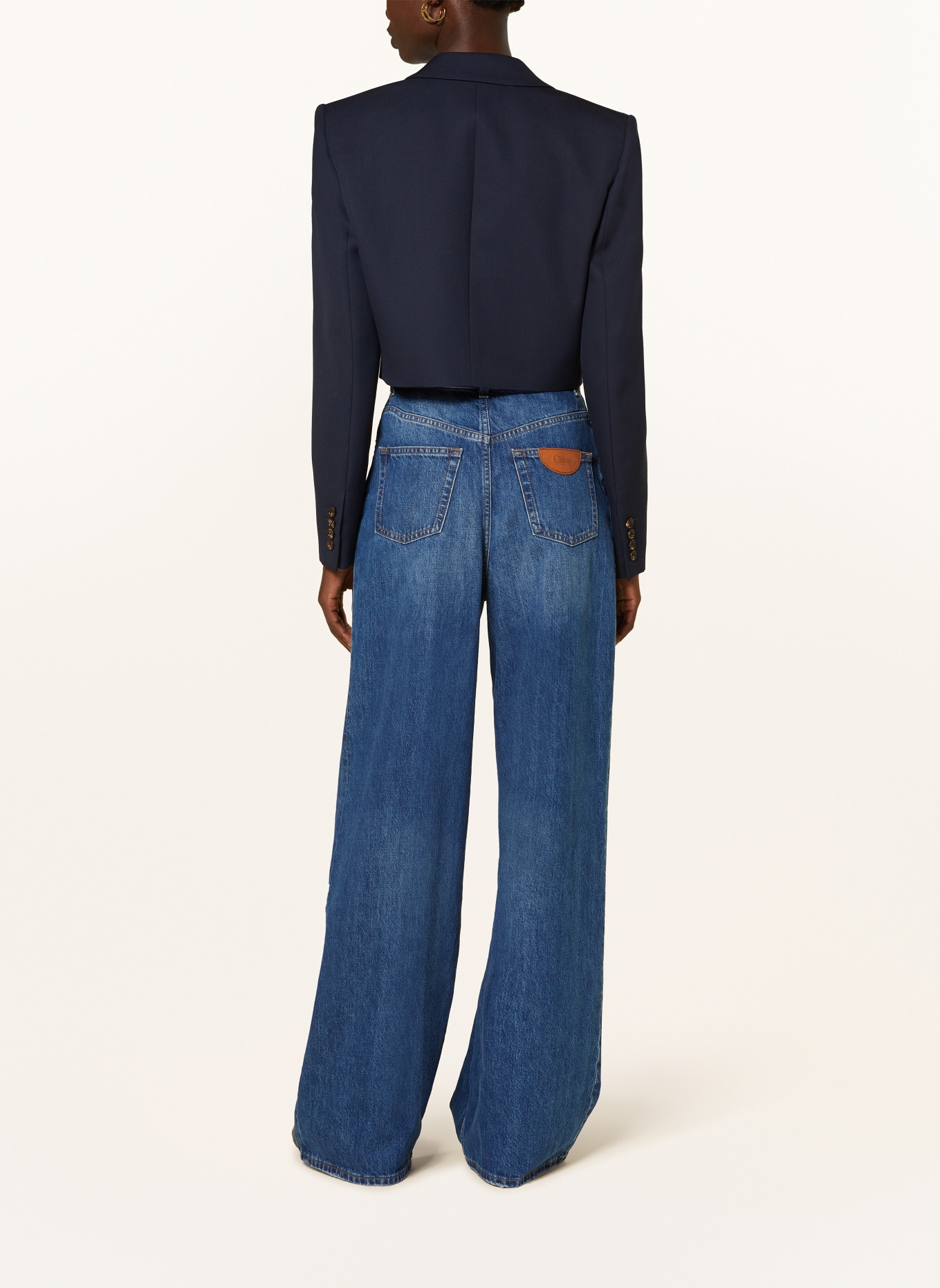 Chloé Cropped blazer, Color: DARK BLUE (Image 3)