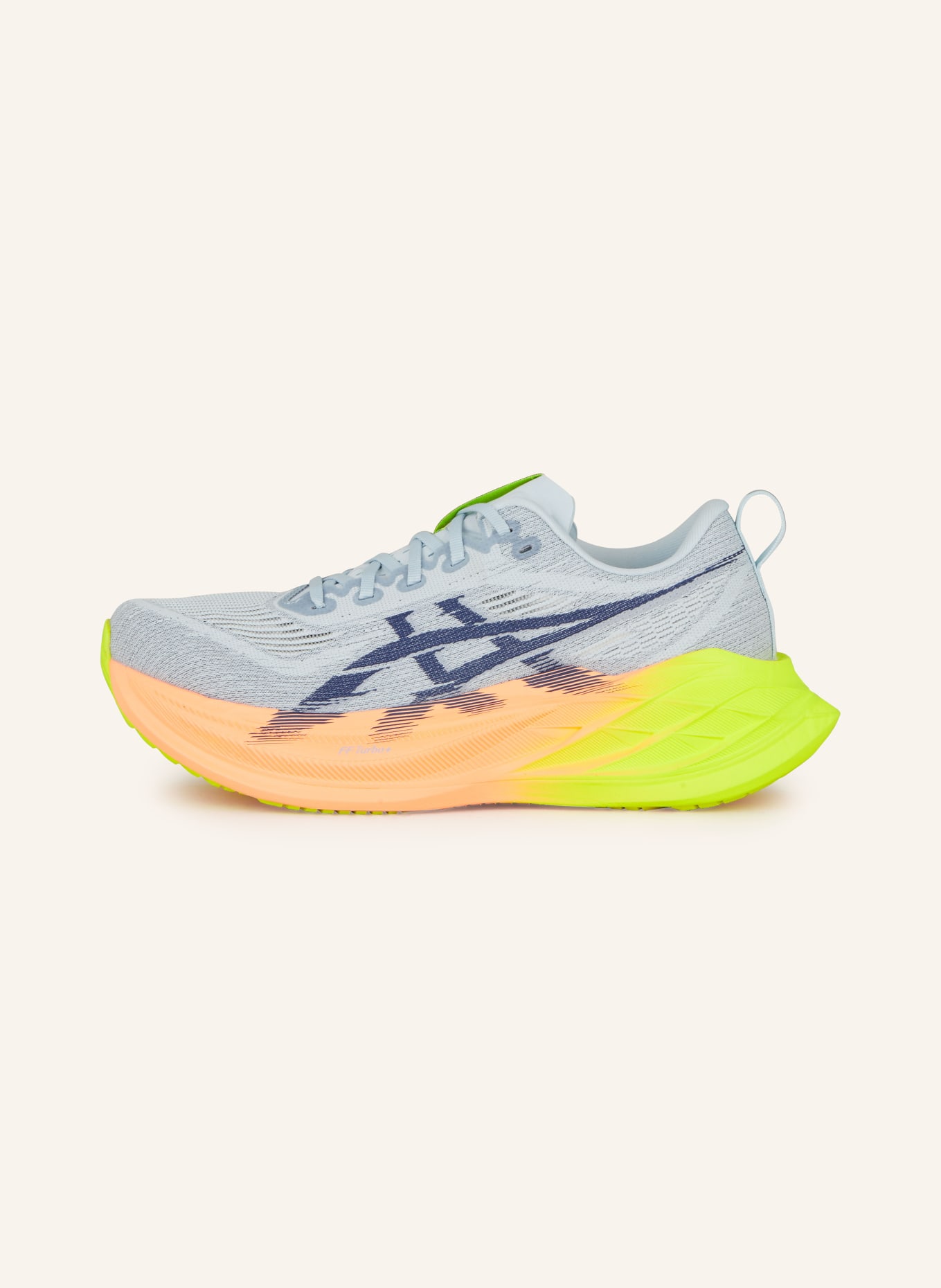 ASICS Running shoes SUPERBLAST 2 PARIS, Color: LIGHT BLUE/ GRAY/ NEON YELLOW (Image 4)