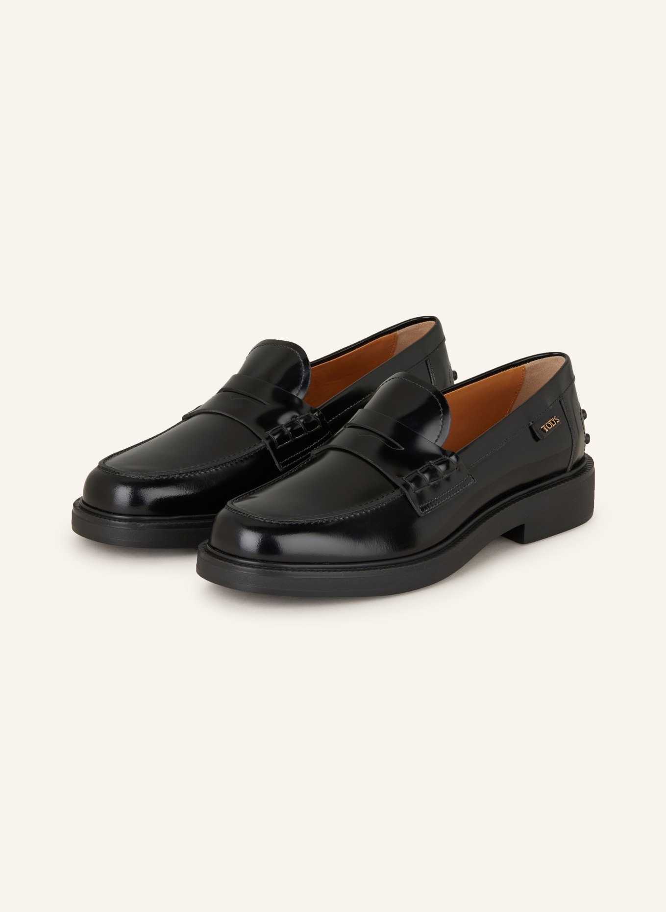 TOD'S Penny-Loafer GOMMA: SCHWARZ