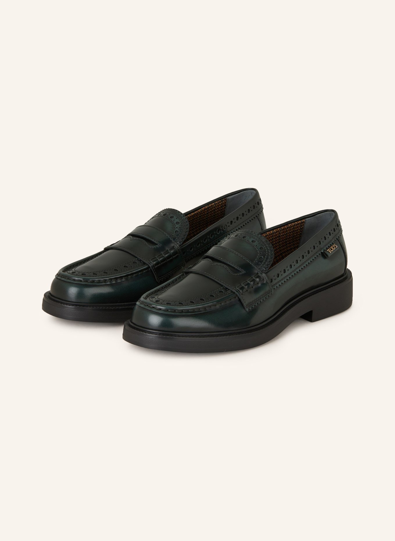 TOD'S Mokasíny typu Penny: TMAVĚ ZELENÁ