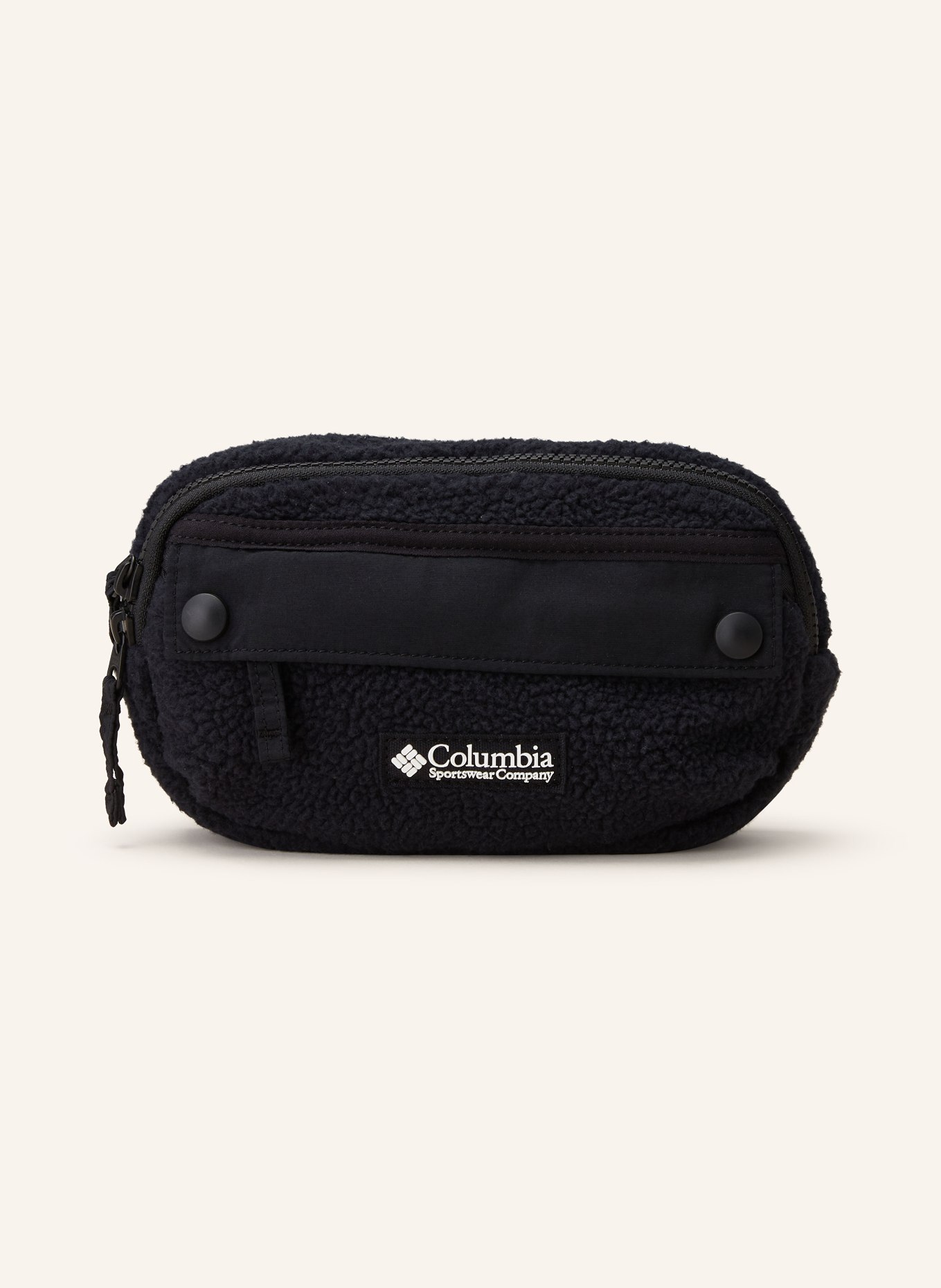 Columbia Gürteltasche mit Teddyfell: SCHWARZ