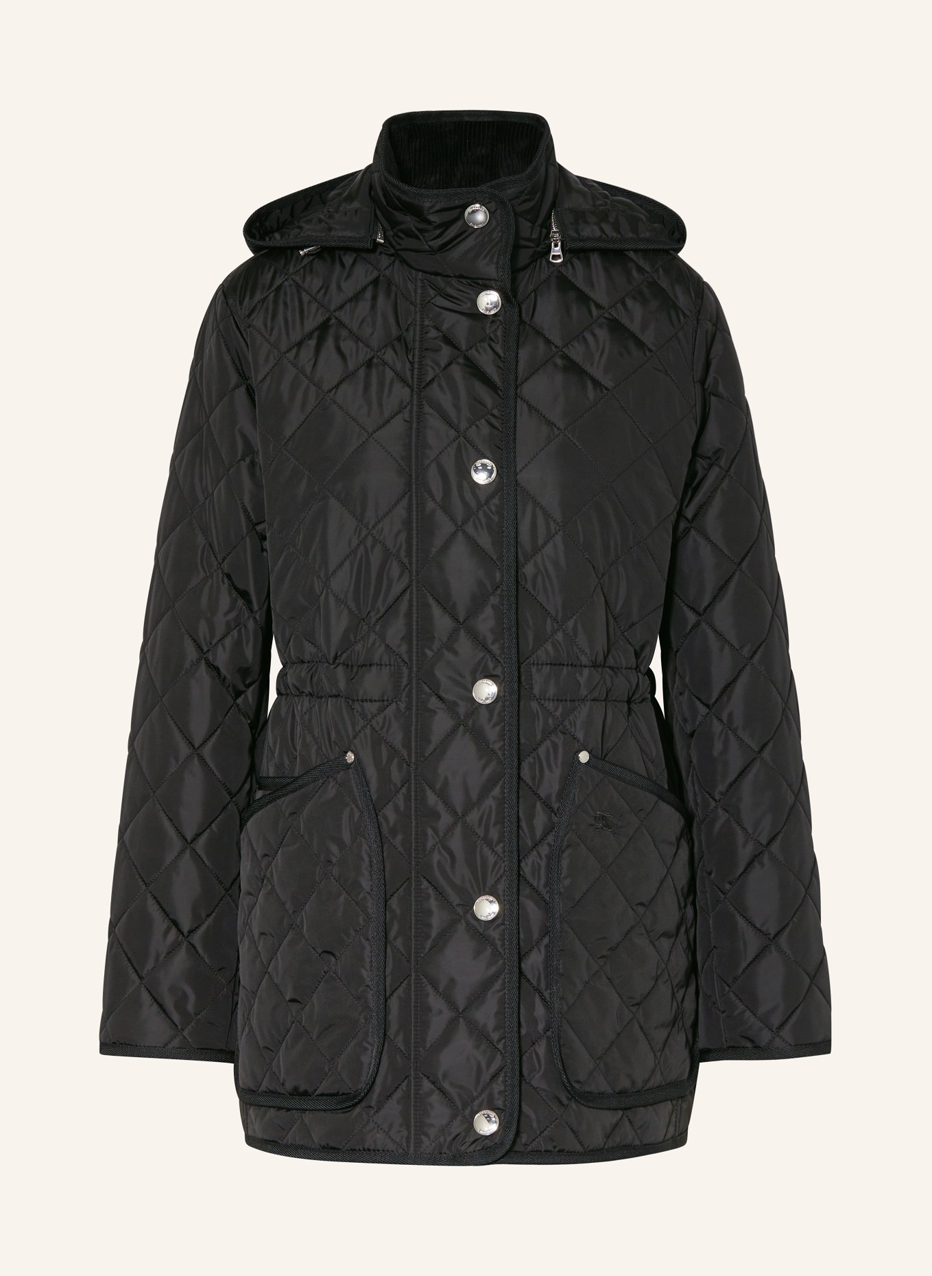 Burberry quilted coat with hood cheap