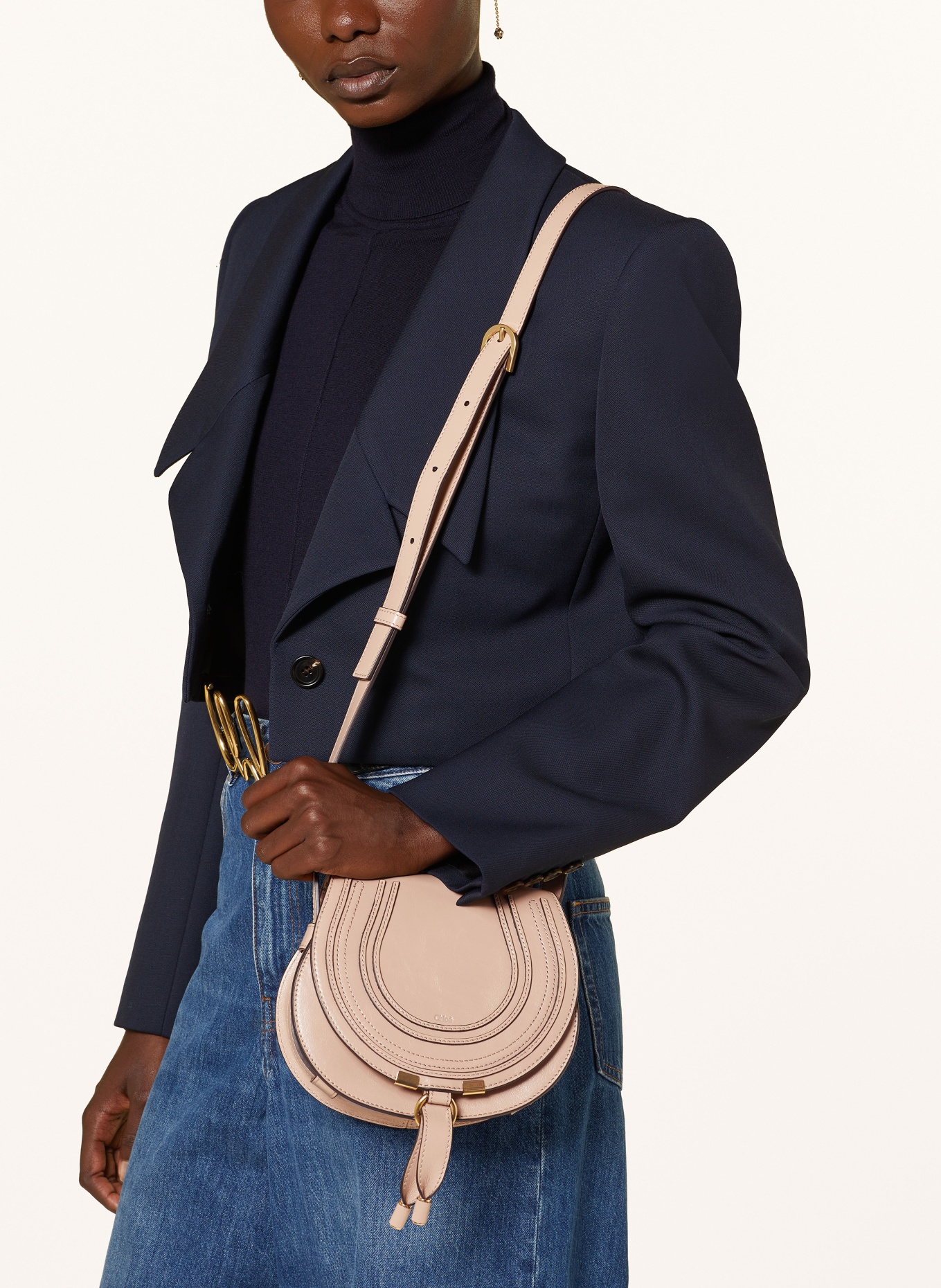 Chloe Marcie Beige Chloé Handbag Marcie Double Medium In Black Lyst UK