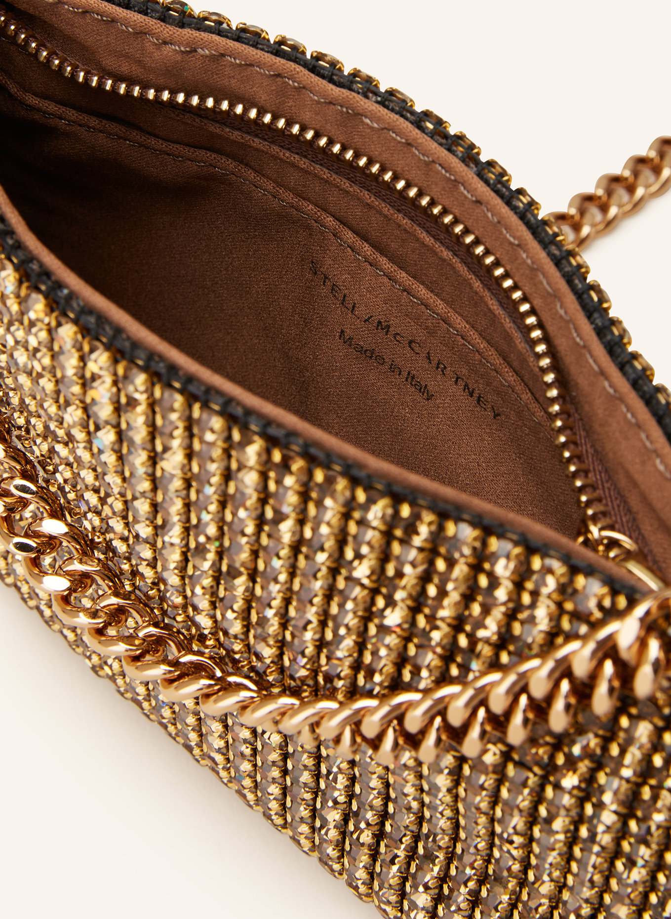 STELLA McCARTNEY Clutch FALABELLA mit Schmucksteinen