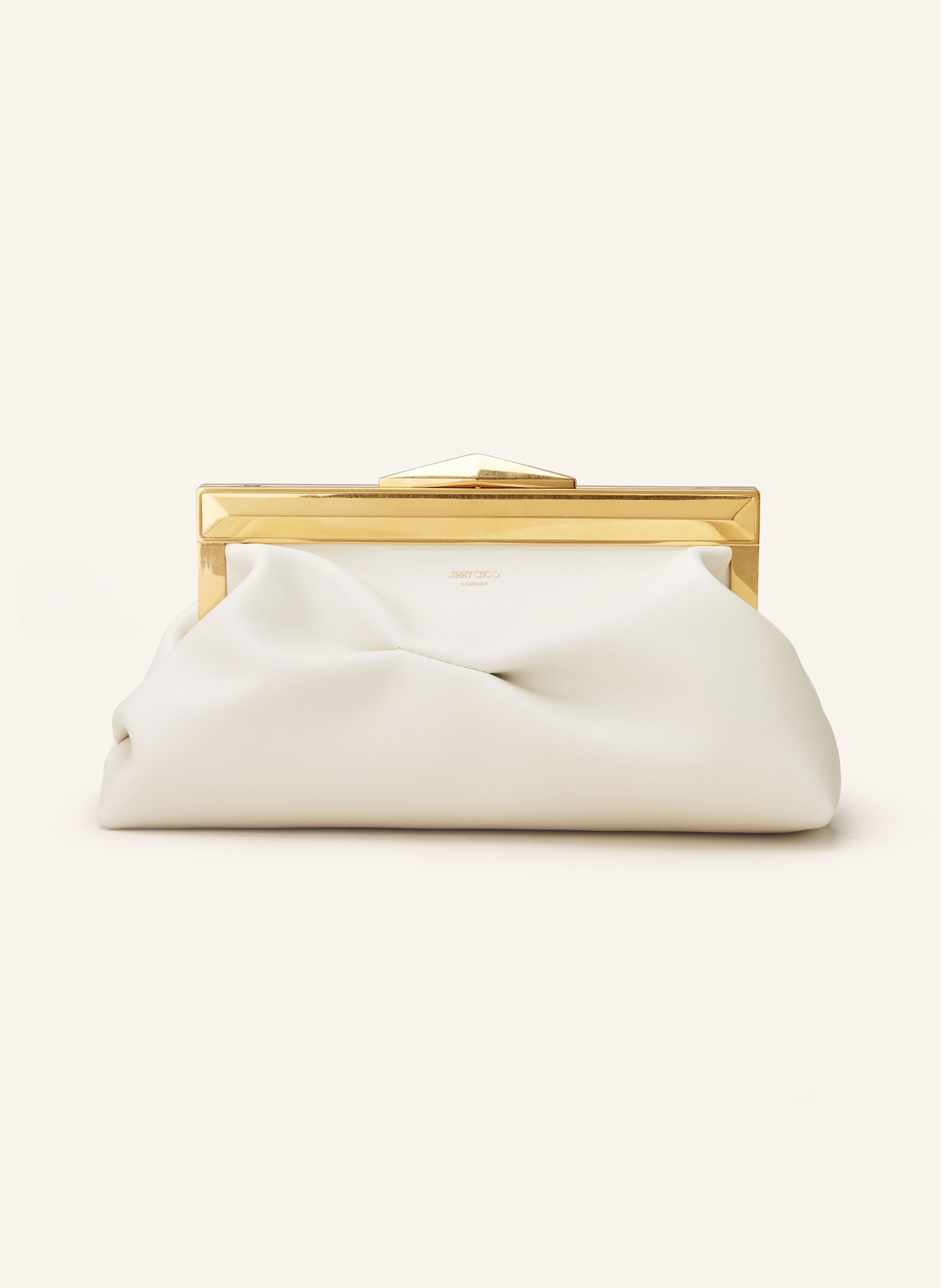 Cream and gold clutch bag best sale
