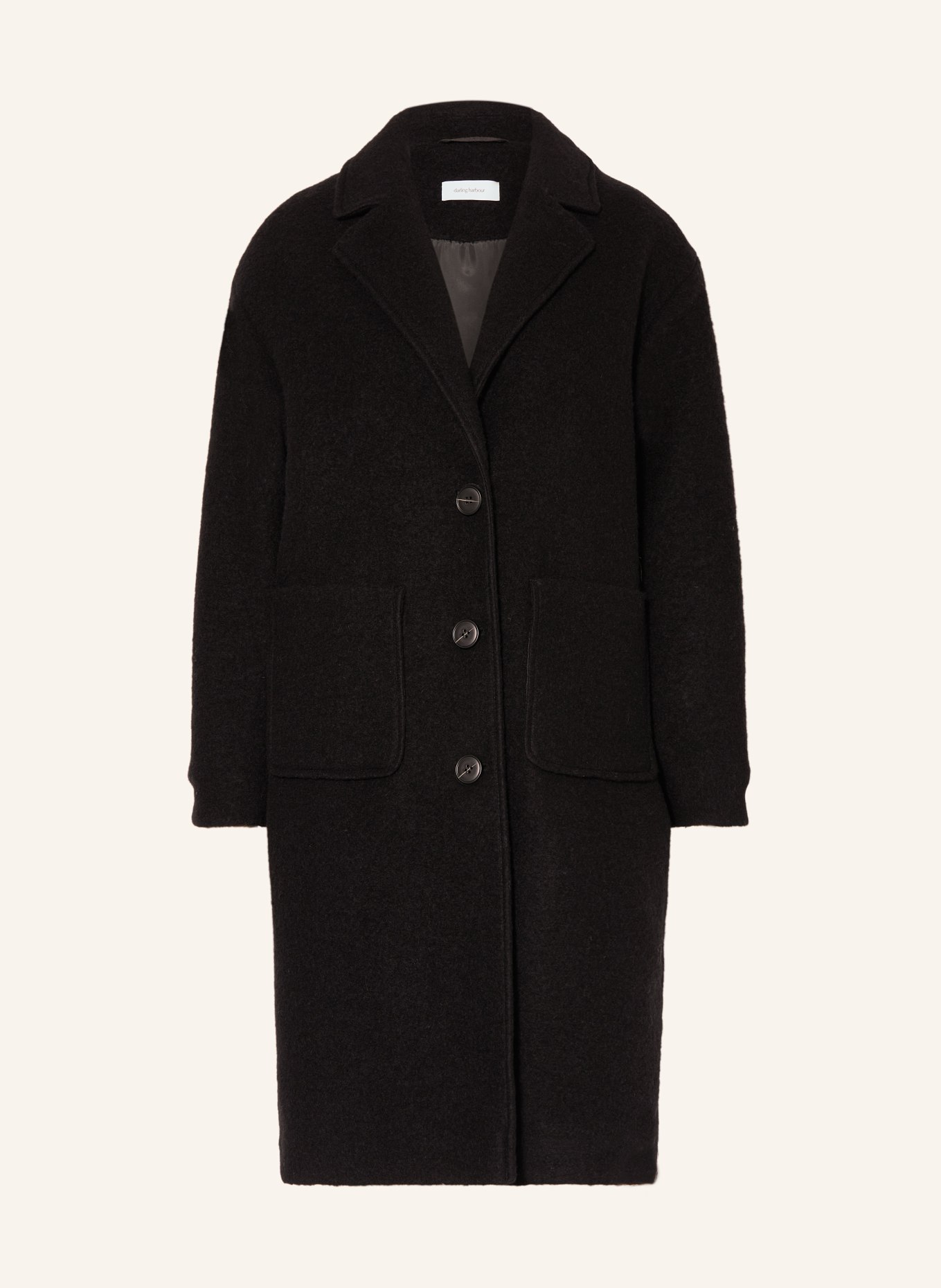 darling harbour Wollmantel: SCHWARZ