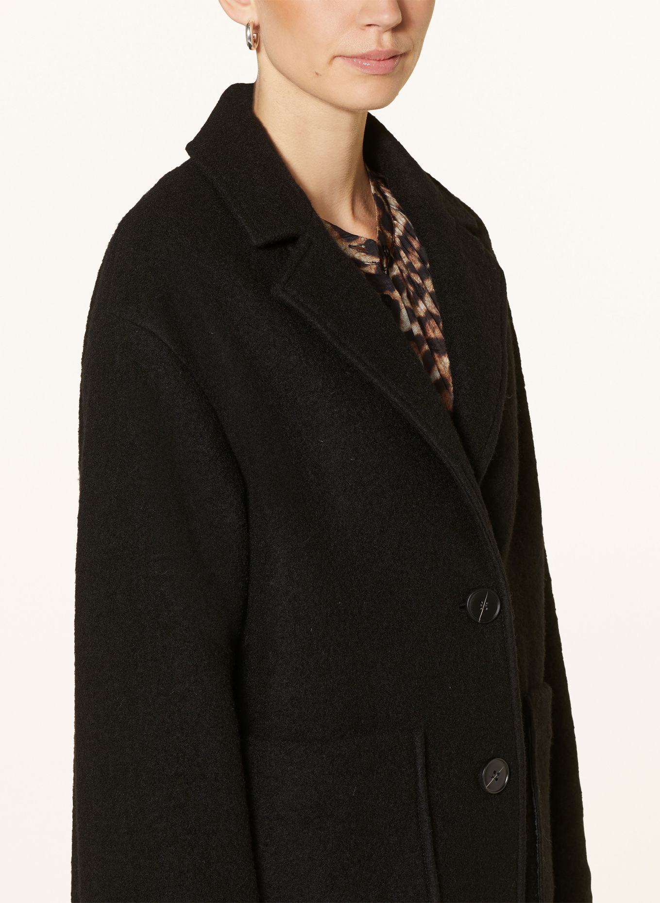darling harbour Wollmantel: SCHWARZ