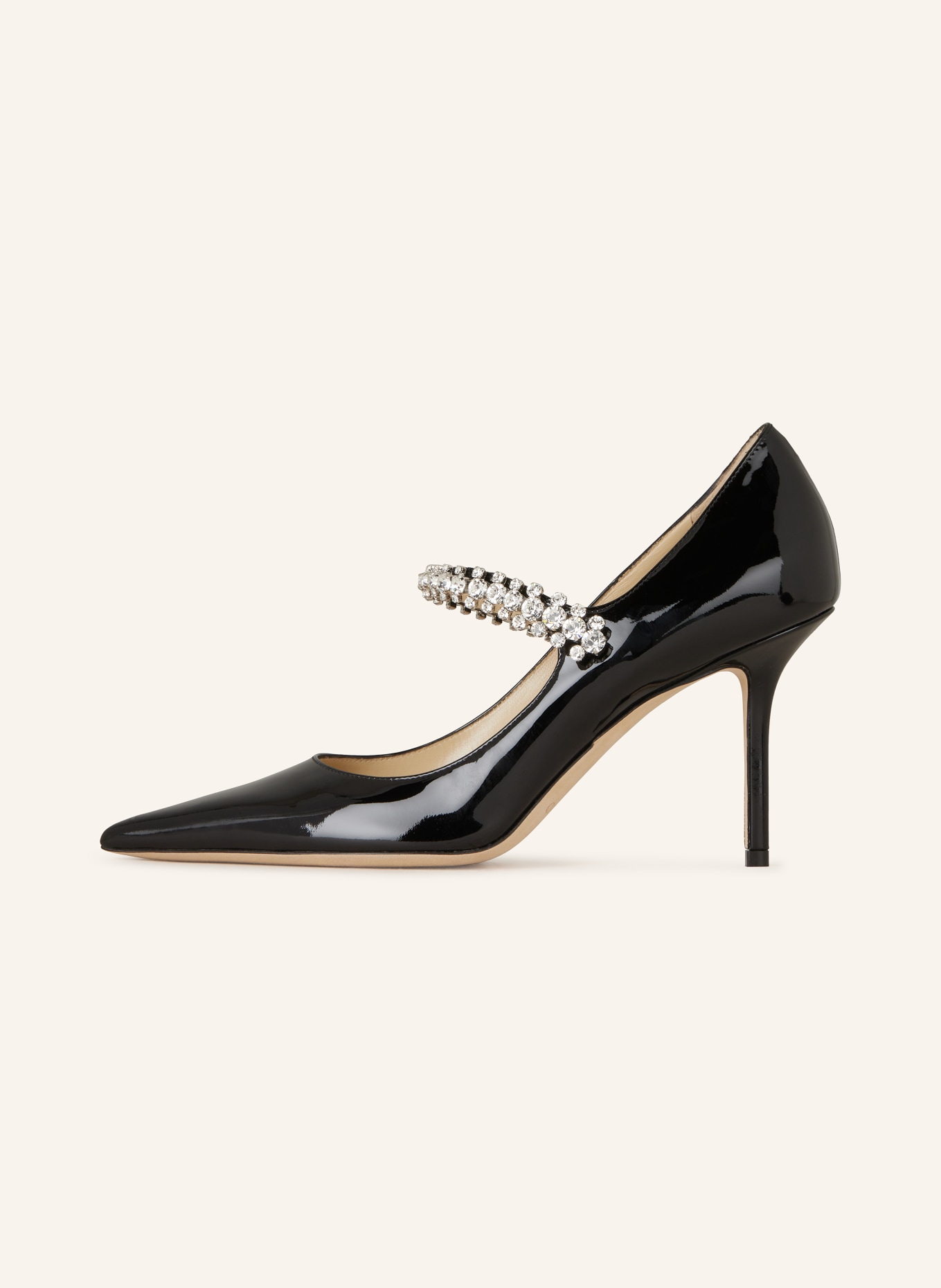 JIMMY CHOO Slingpumps BING 85 mit Schmucksteinen: SCHWARZ