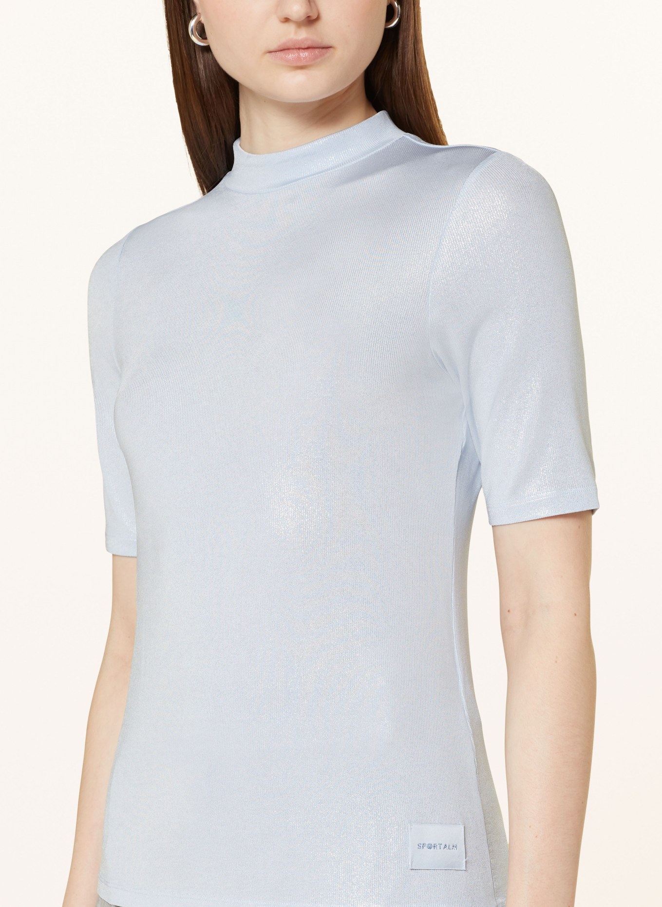 SPORTALM T-shirt MILANO with glitter thread, Color: LIGHT BLUE (Image 4)