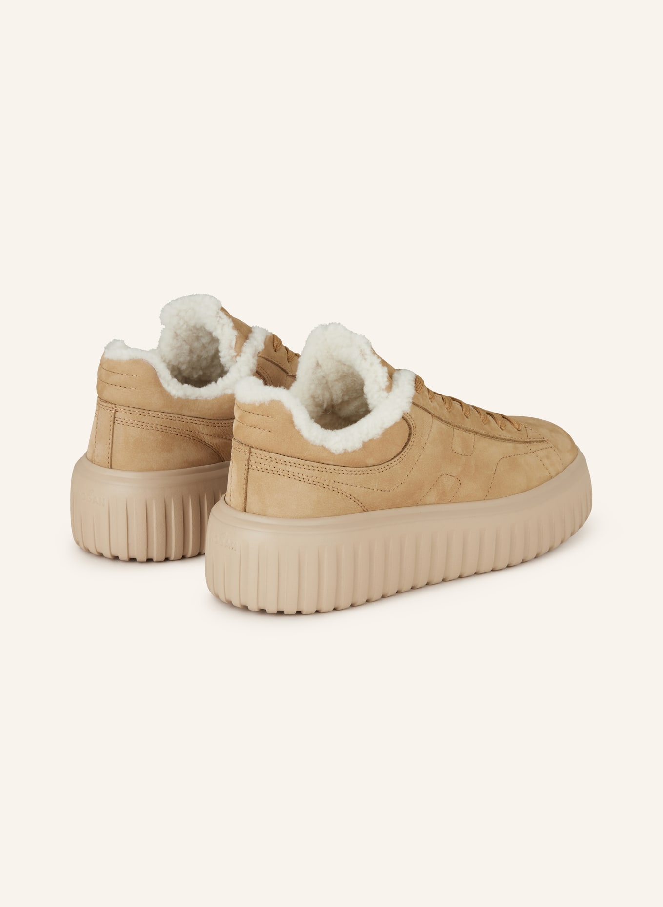 HOGAN Sneakersy H-STRIPES: SVĚTLE HNĚDÁ