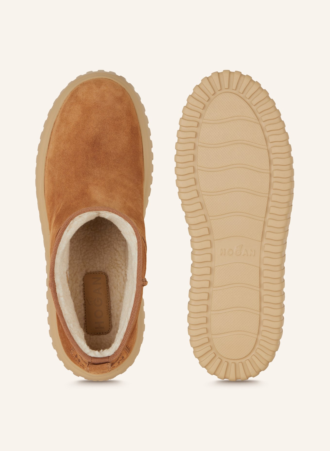 HOGAN Plateau-Boots H-STRIPES: BRAUN