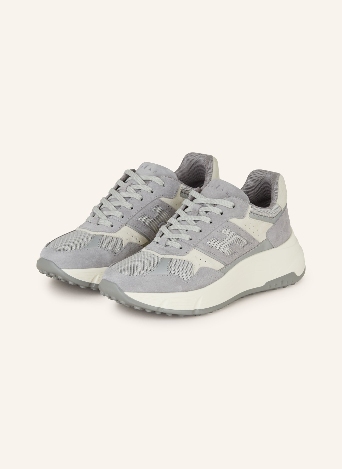 HOGAN Sneaker ALLACCIATO, Farbe: GRAU/ ECRU/ CREME (Bild 1)