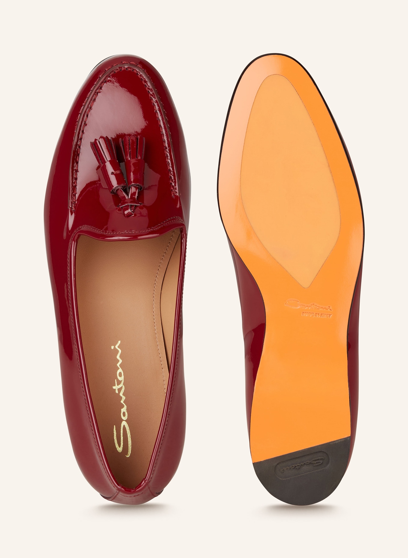 Santoni Loafers ANDREA in dark red