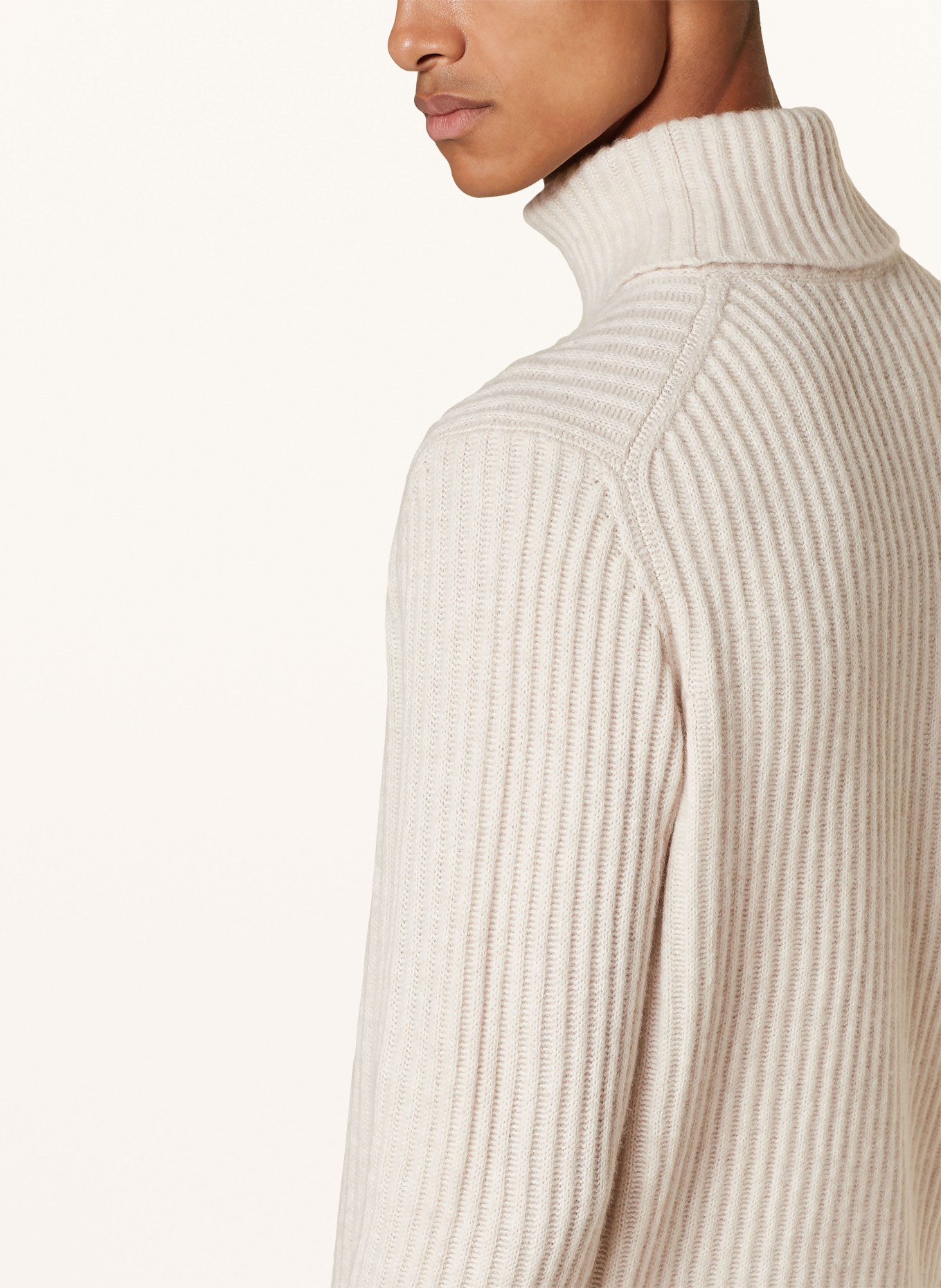 STROKESMAN'S Rollkragenpullover aus Cashmere, Farbe: CREME (Bild 4)