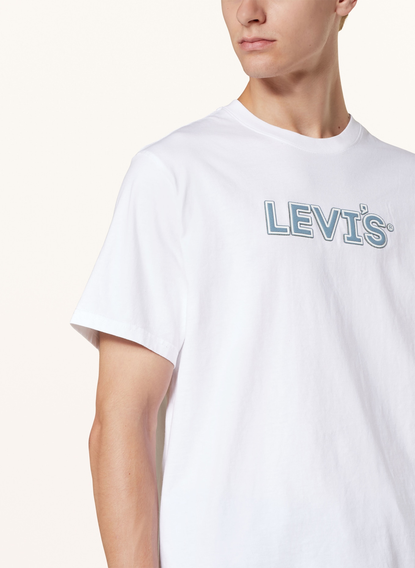 Levi's® T-Shirt, Farbe: WEISS/ BLAUGRAU (Bild 4)