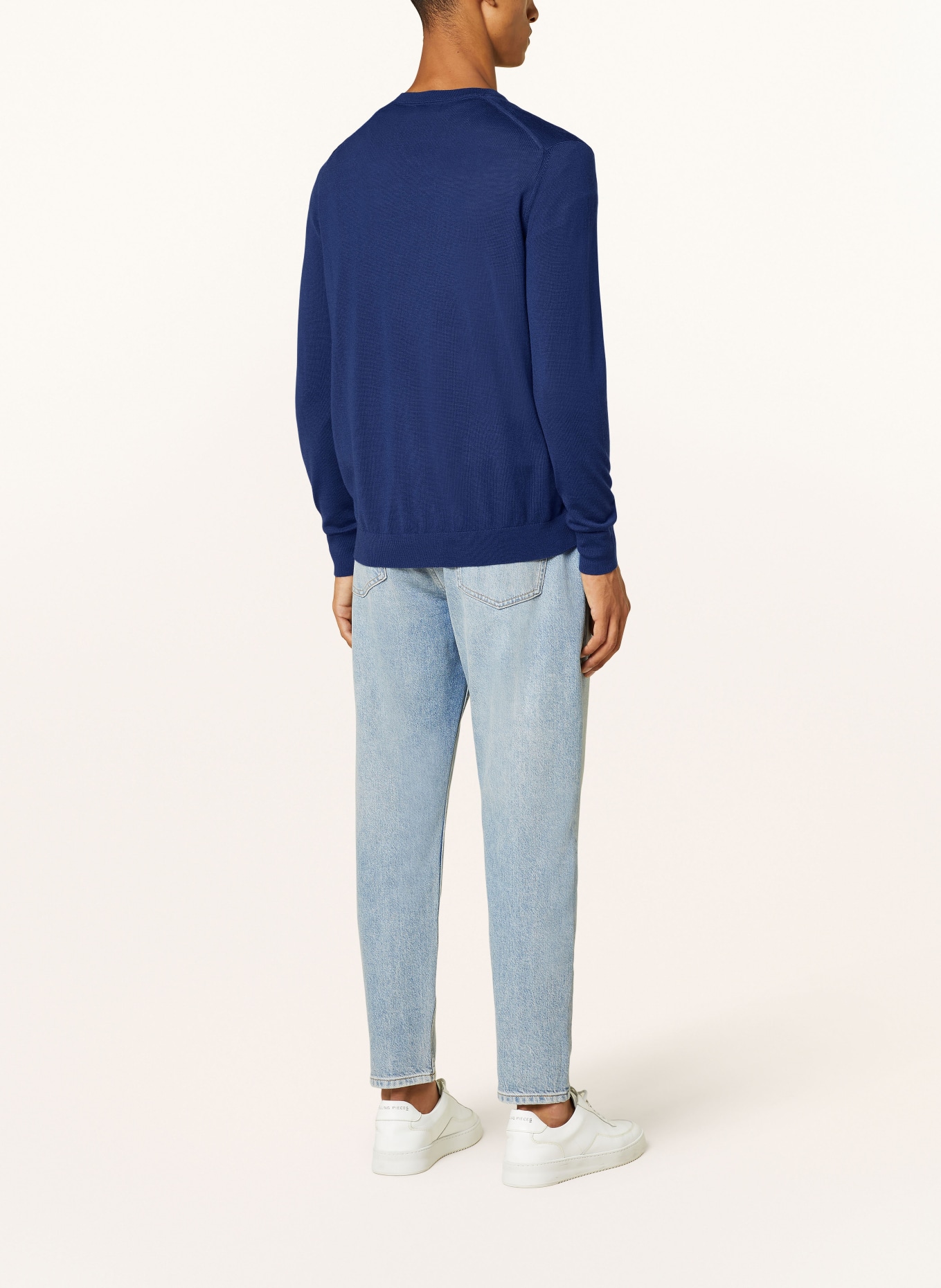 STROKESMAN'S Pullover aus Merinowolle: BLAU