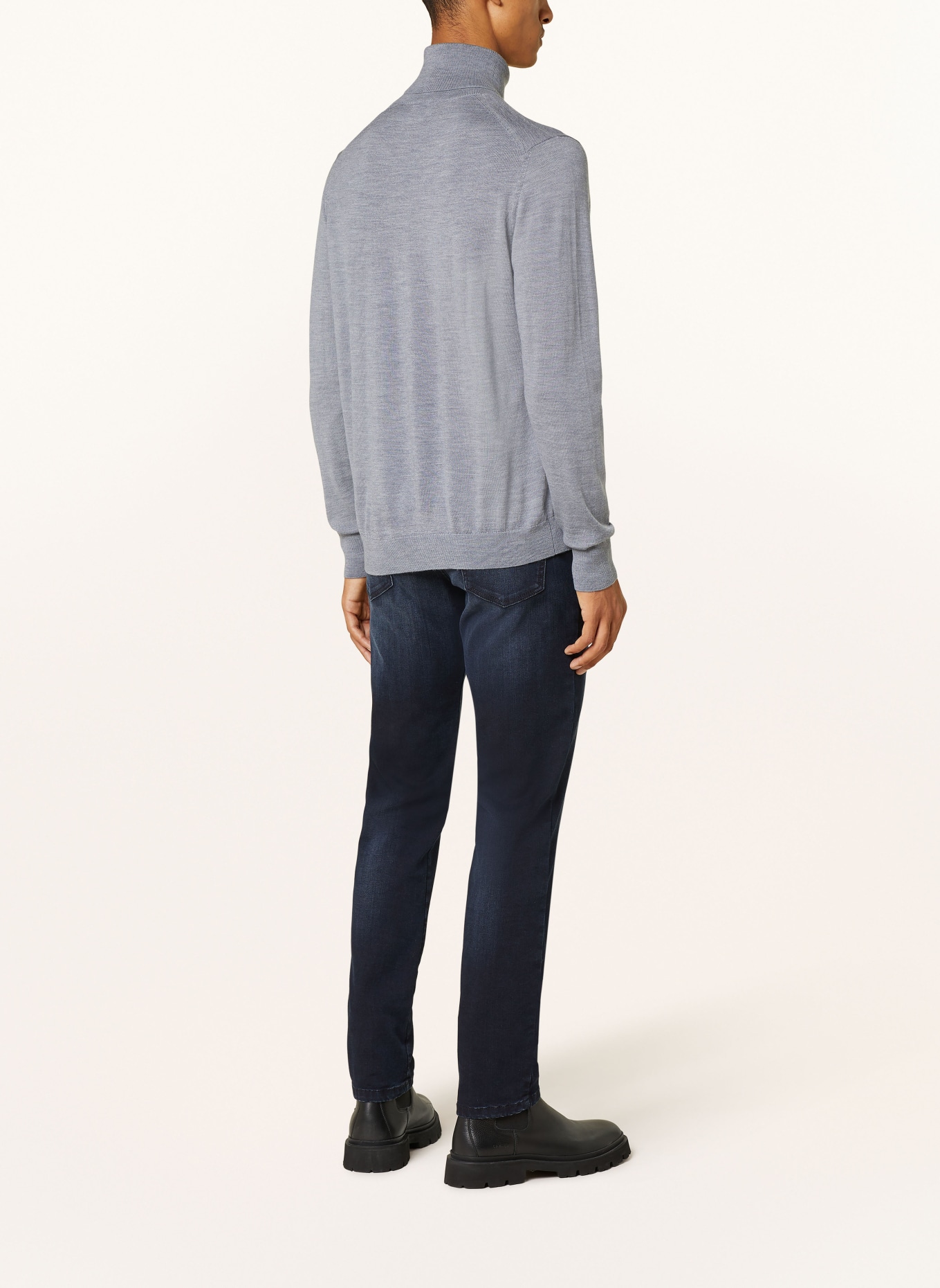 STROKESMAN'S Rollkragenpullover aus Merinowolle: GRAU