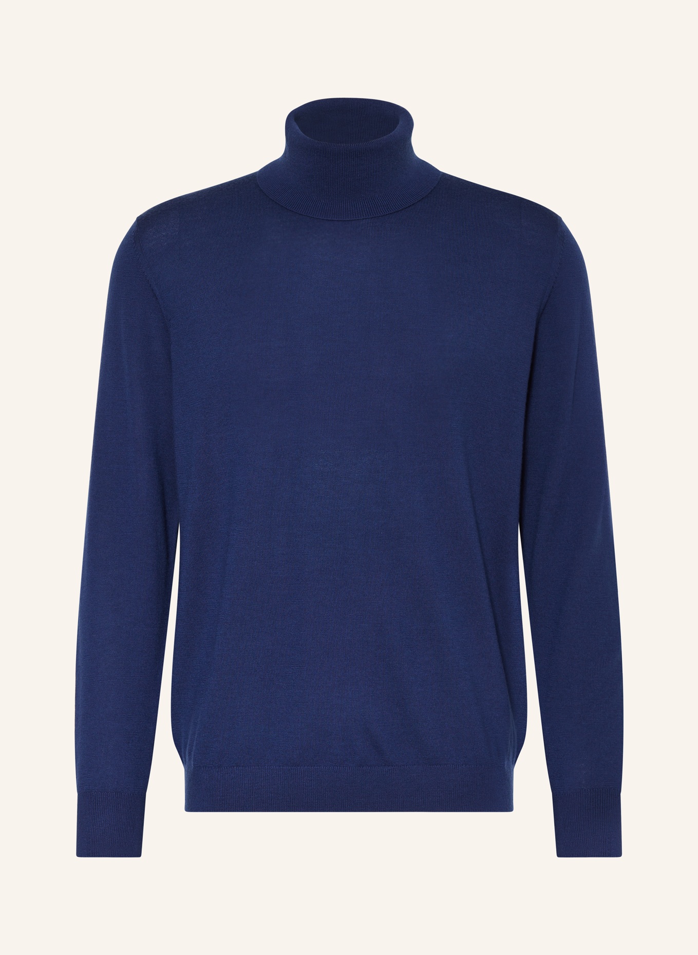 STROKESMAN'S Rollkragenpullover aus Merinowolle: BLAU