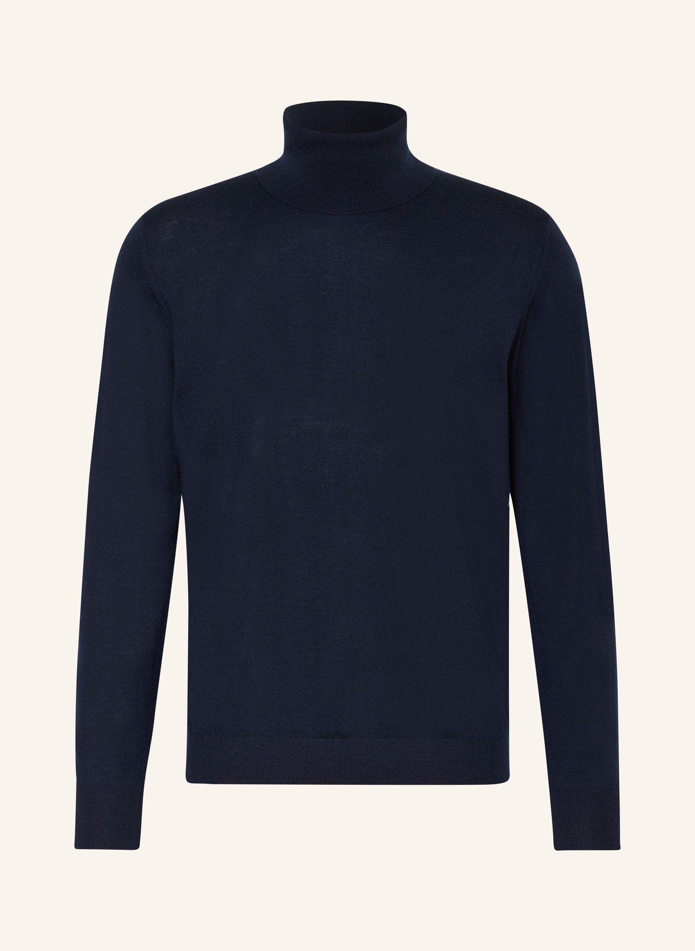 STROKESMAN'S Rollkragenpullover aus Merinowolle: DUNKELBLAU
