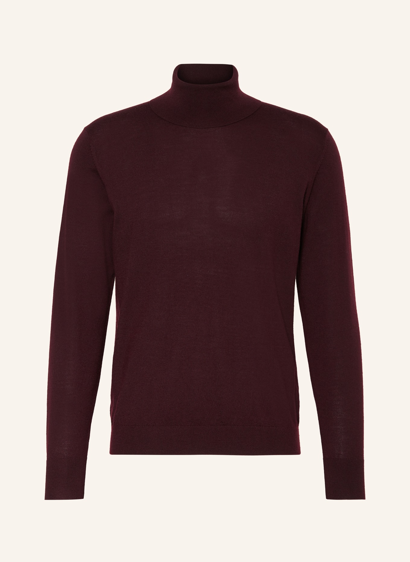 STROKESMAN'S Rollkragenpullover aus Merinowolle: DUNKELROT