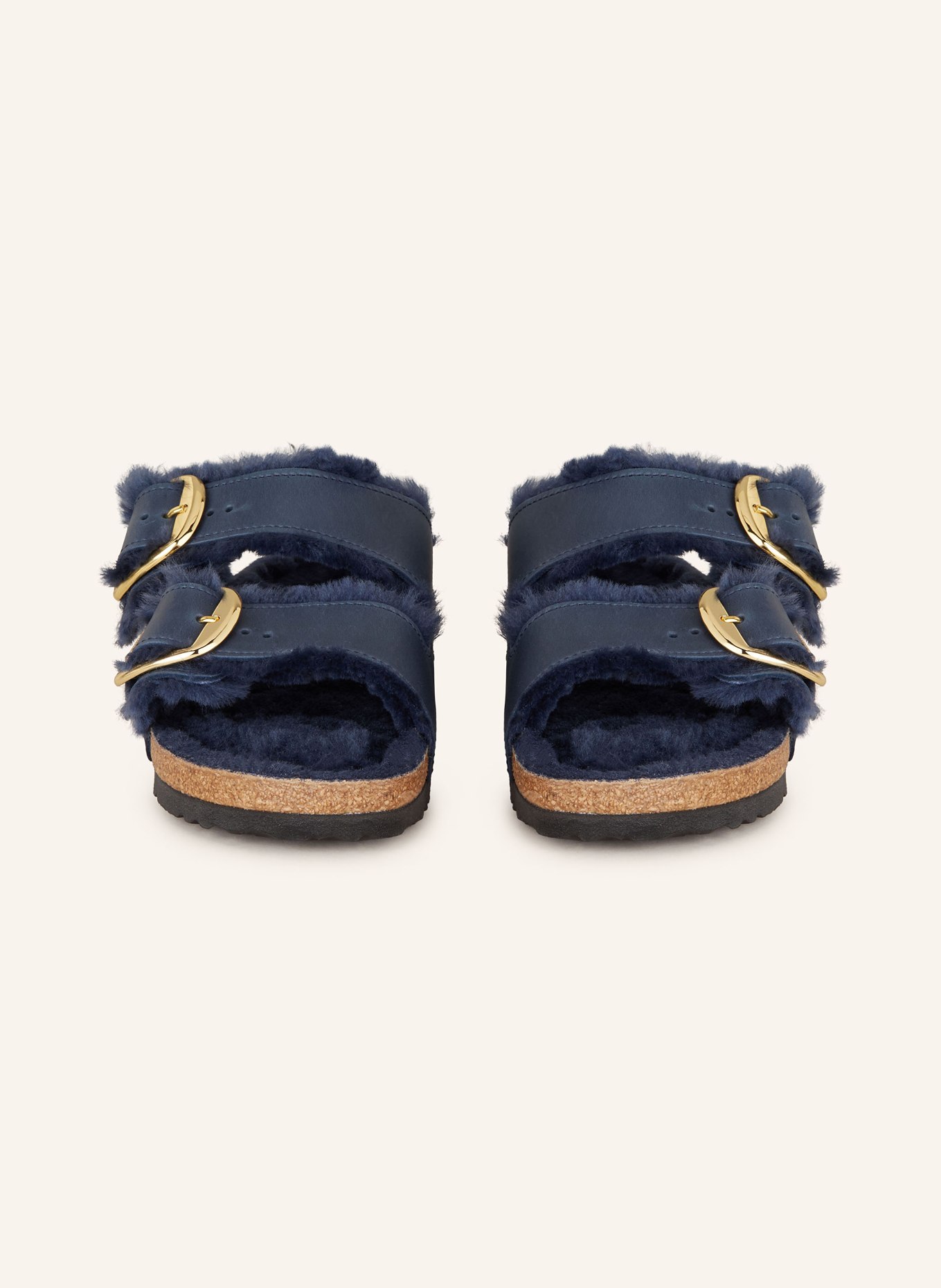 BIRKENSTOCK Pantoletten ARIZONA BIG BUCKLE SHEARLING: DUNKELBLAU