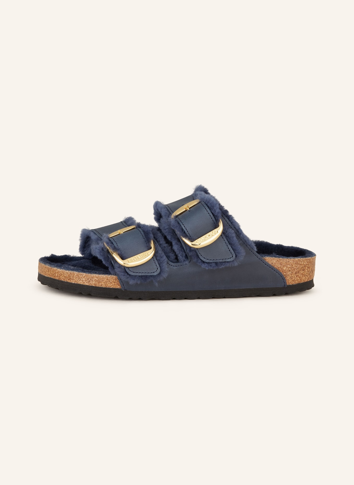 BIRKENSTOCK Pantoletten ARIZONA BIG BUCKLE SHEARLING: DUNKELBLAU