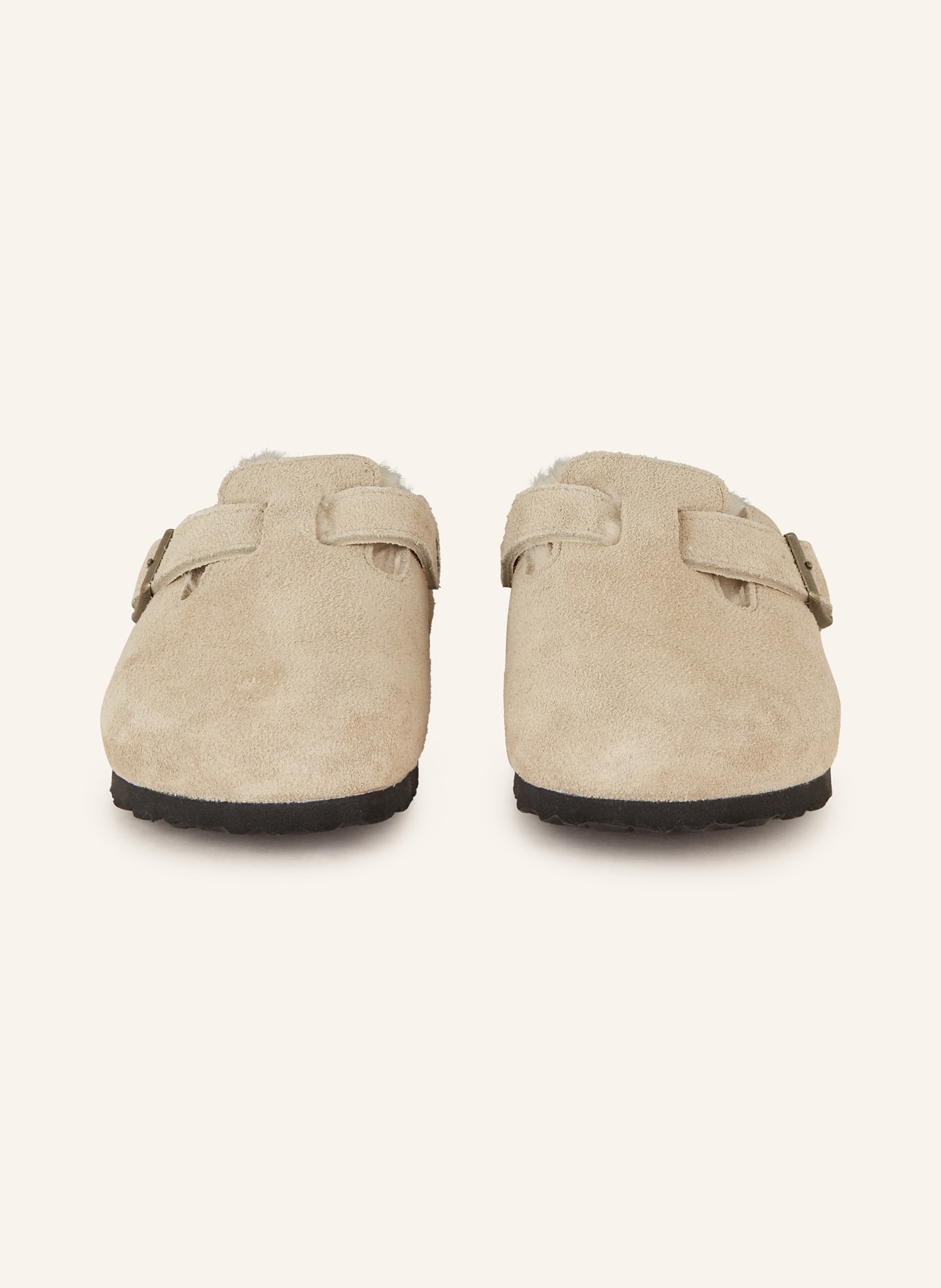 BIRKENSTOCK Klapki BOSTON SHEARLING kolor szarobr zowy