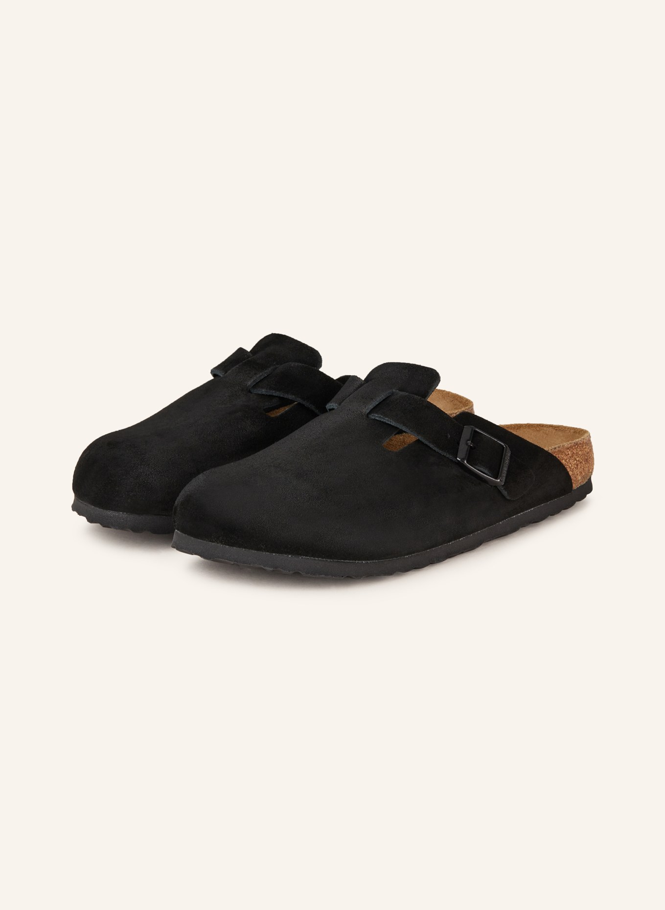 BIRKENSTOCK Pantoletten BOSTON in schwarz