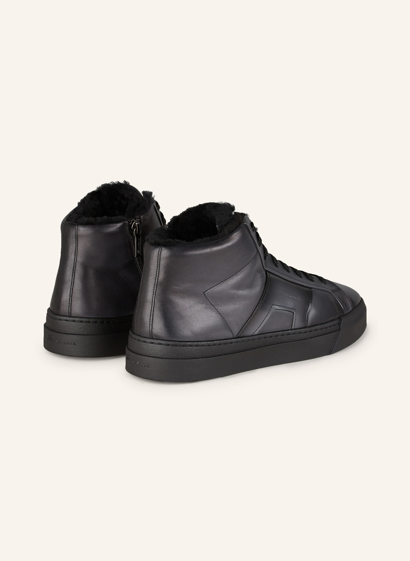 Santoni Hightop-Sneaker, Farbe: SCHWARZ (Bild 2)