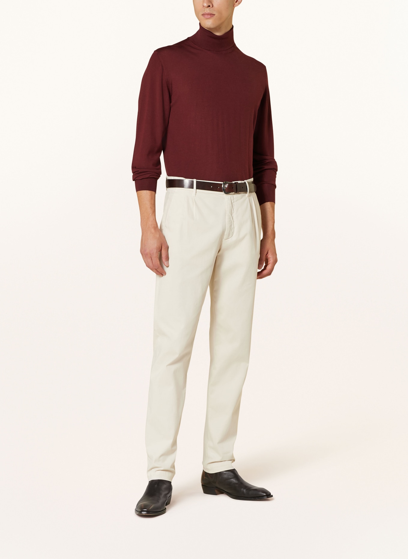 FEDELI Rollkragenpullover: DUNKELROT