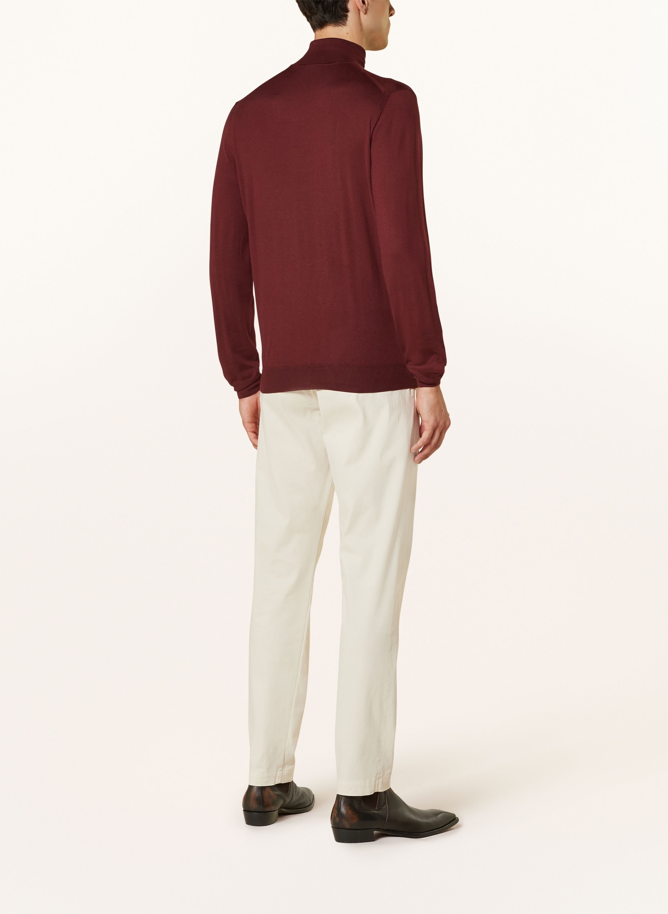 FEDELI Rollkragenpullover: DUNKELROT