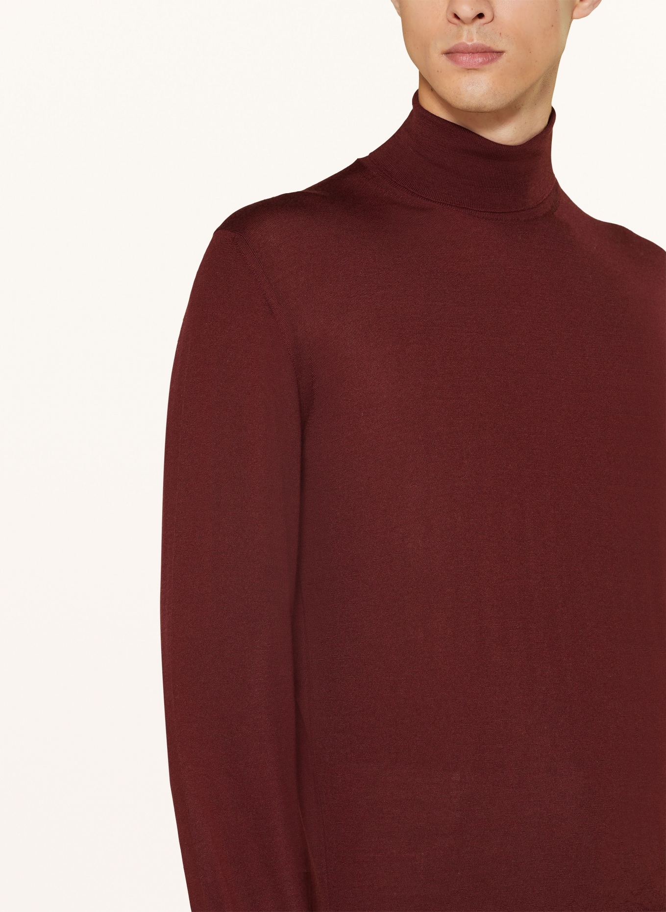 FEDELI Rollkragenpullover: DUNKELROT