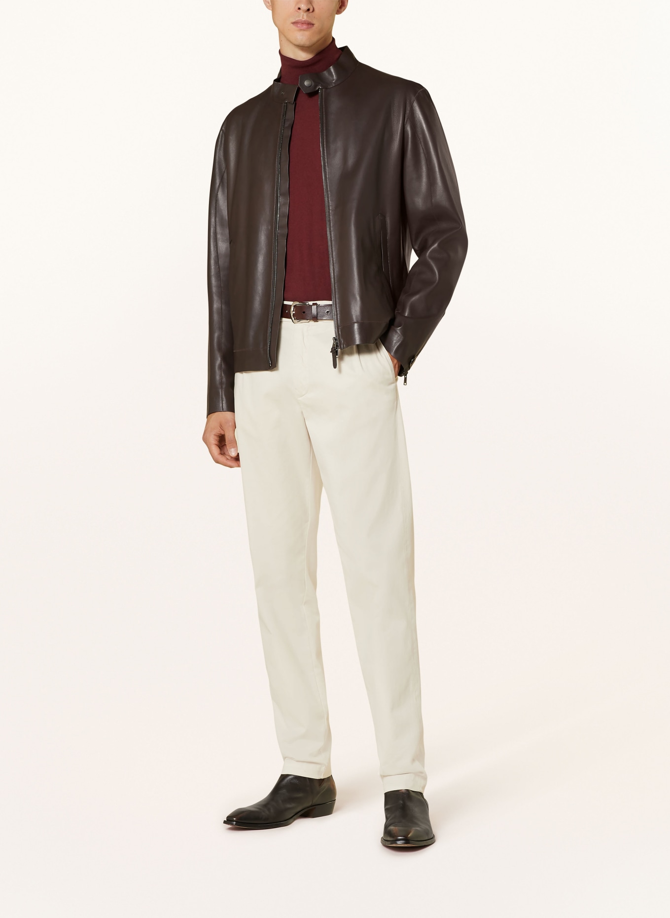 FEDELI Rollkragenpullover: DUNKELROT