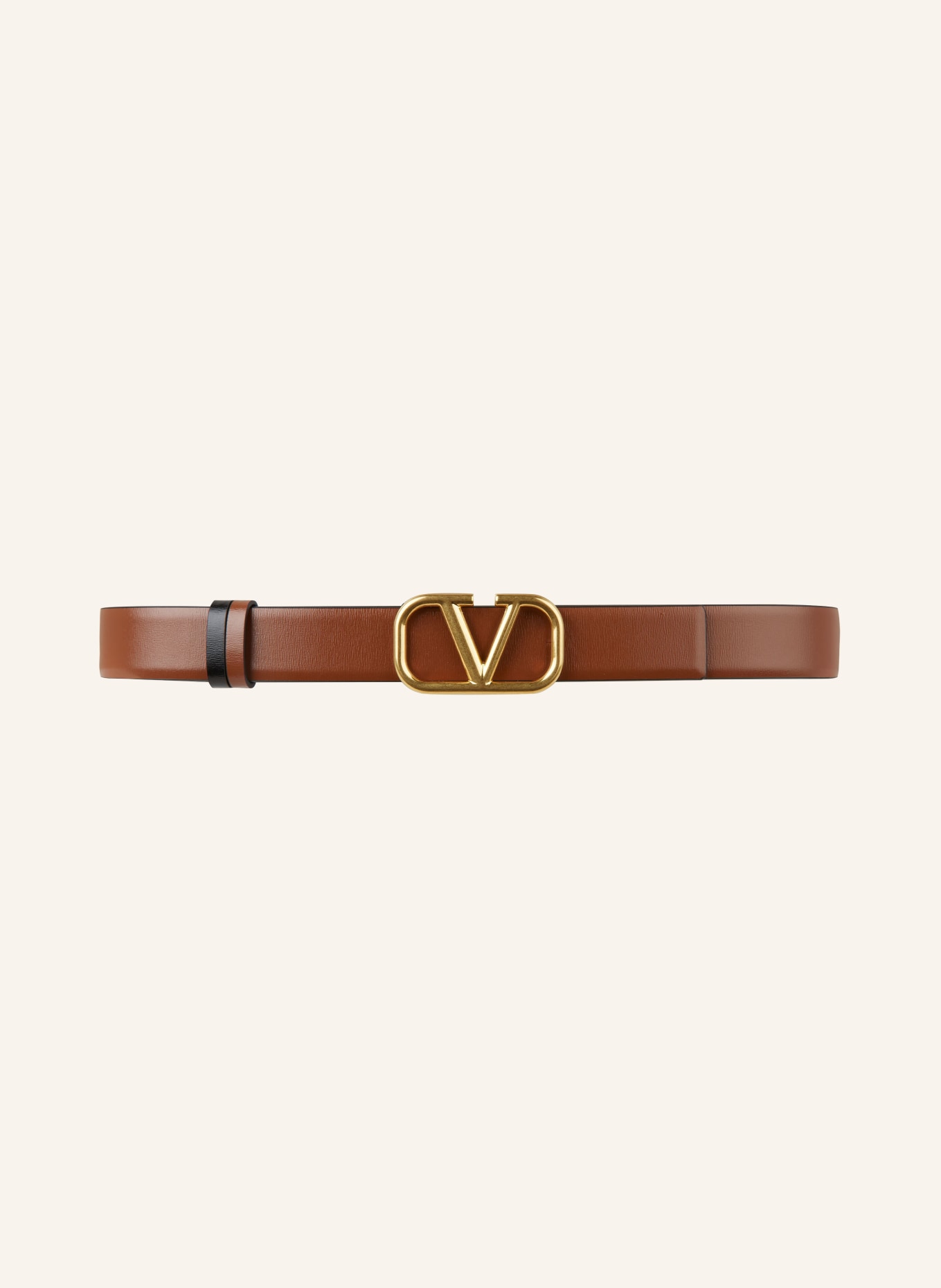 VALENTINO GARAVANI Pasek skórzany VLOGO SIGNATURE model dwustronny: 11J SELLERIA-NERO