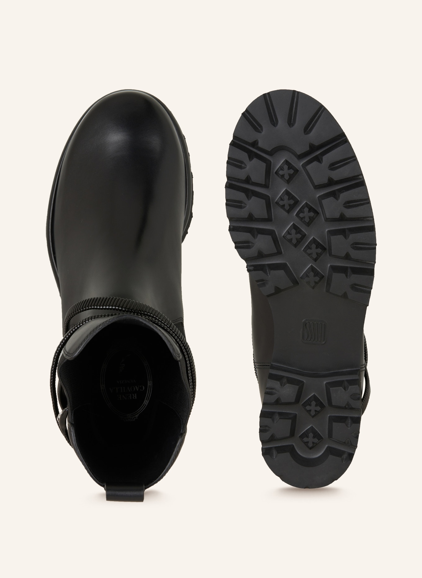 RENE CAOVILLA Botki chelsea CLEO: CZARNY