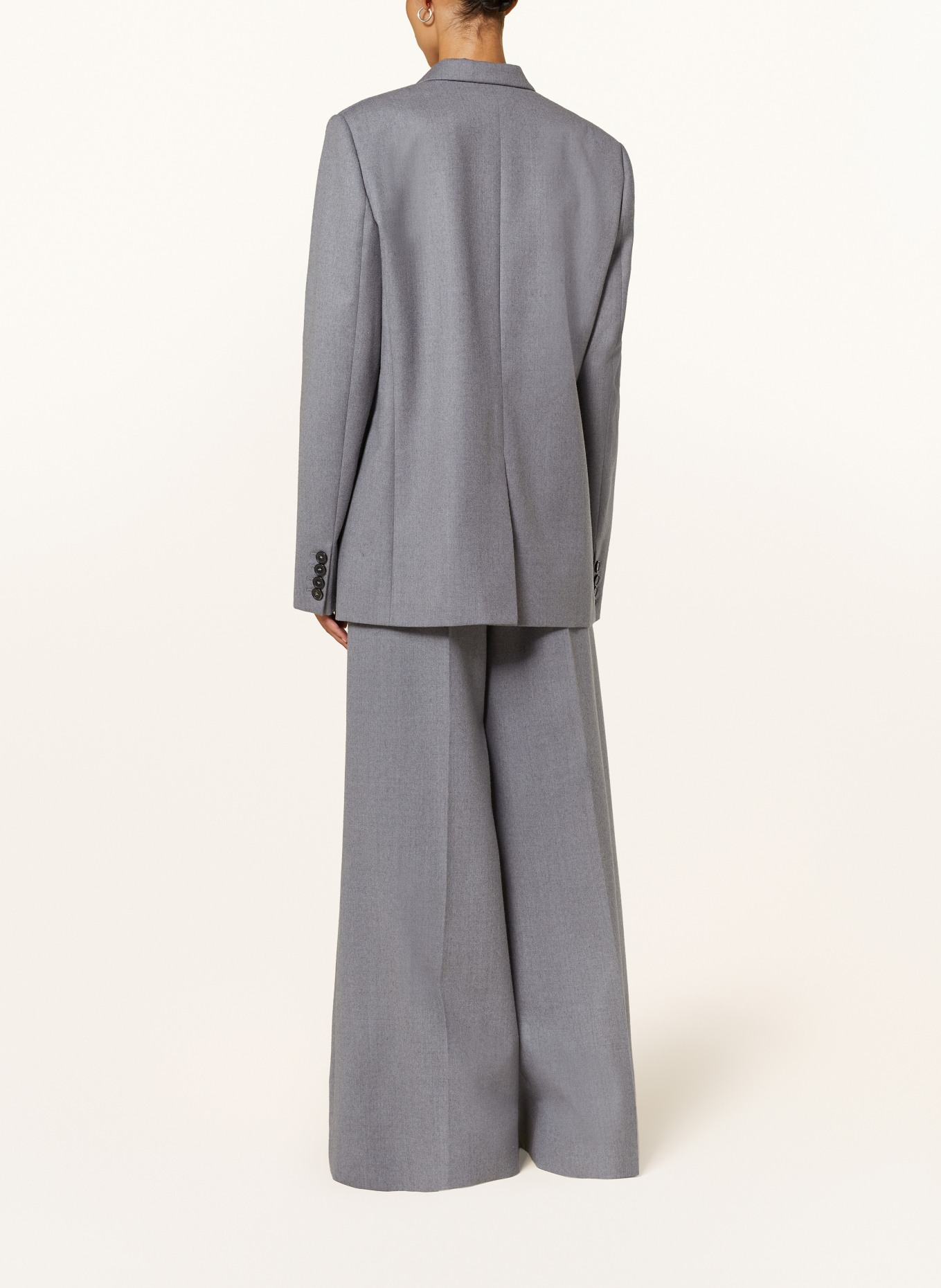スーツ STELLA MCCARTNEY Women Suit Jackets 6501233EJ7902425 Grey Stella McCartney Women Gray Pant 100% Wool Striped Suit