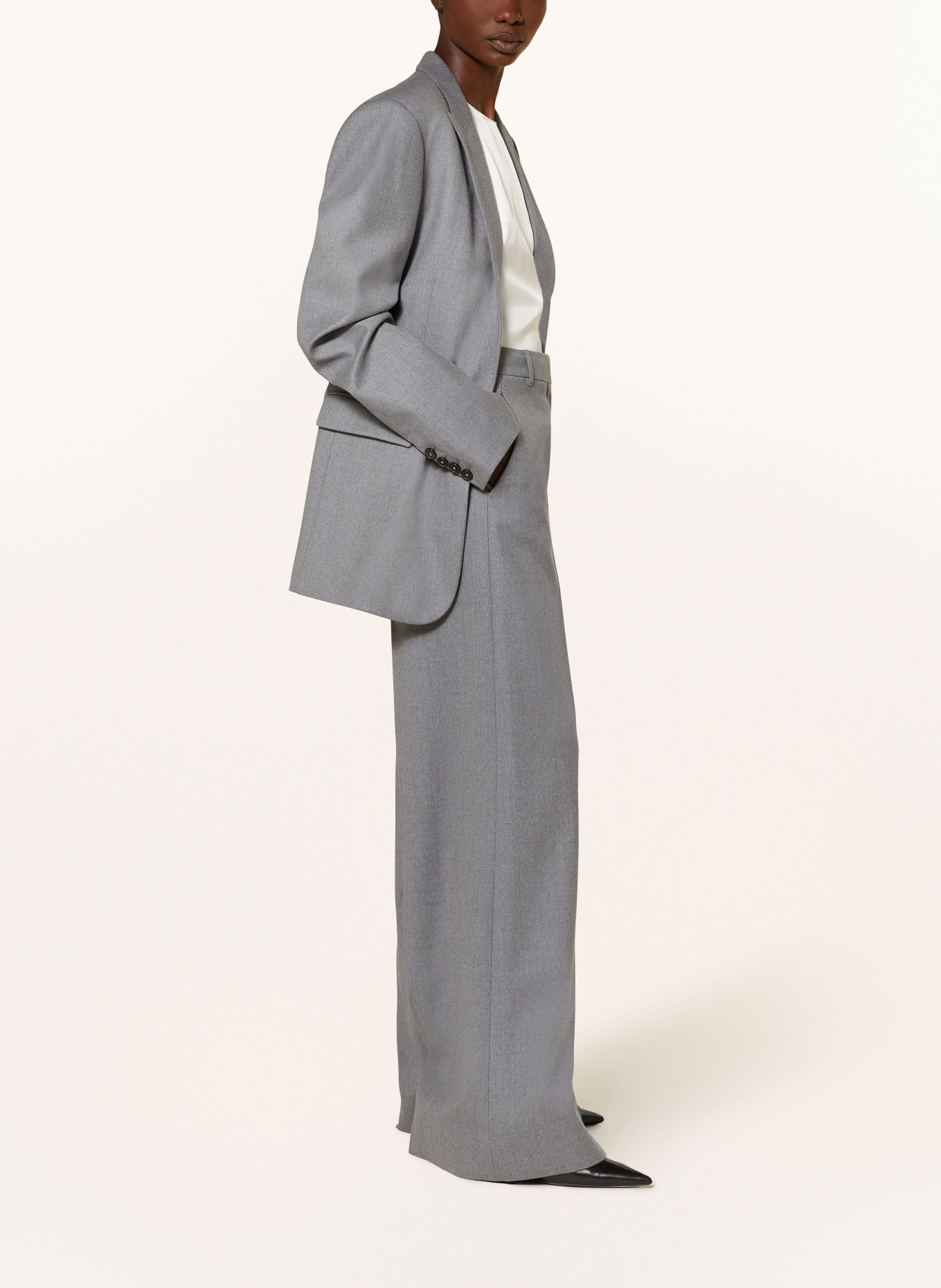 STELLA McCARTNEY Pantalon marinière en flanelle: GRIS