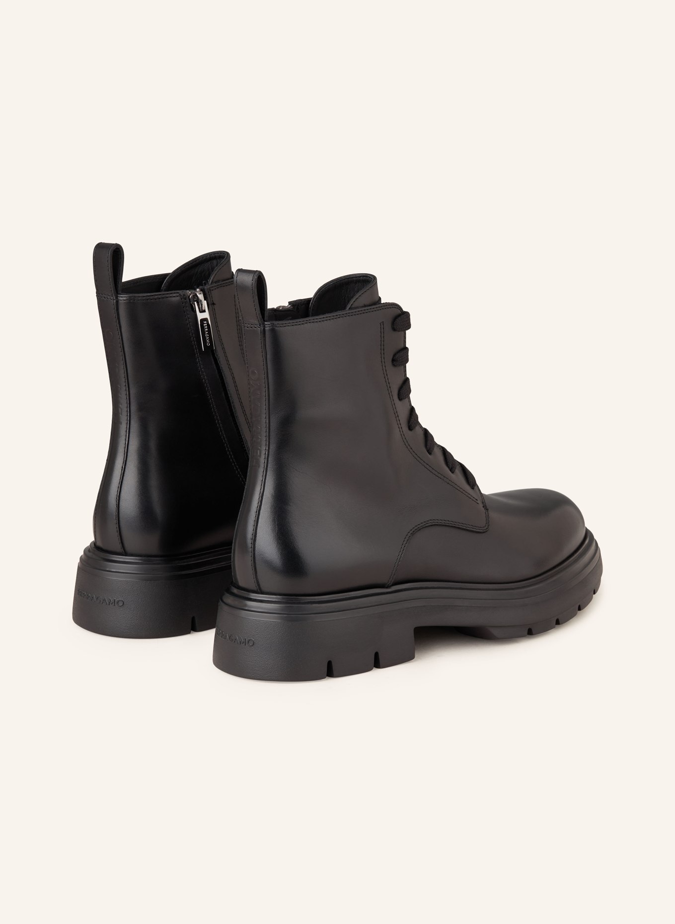 FERRAGAMO Bottes motardes DIONNE: NOIR