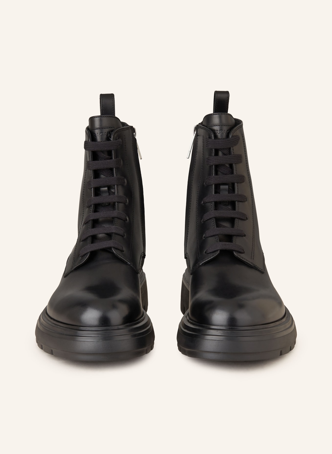 FERRAGAMO Biker Boots DIONNE in schwarz