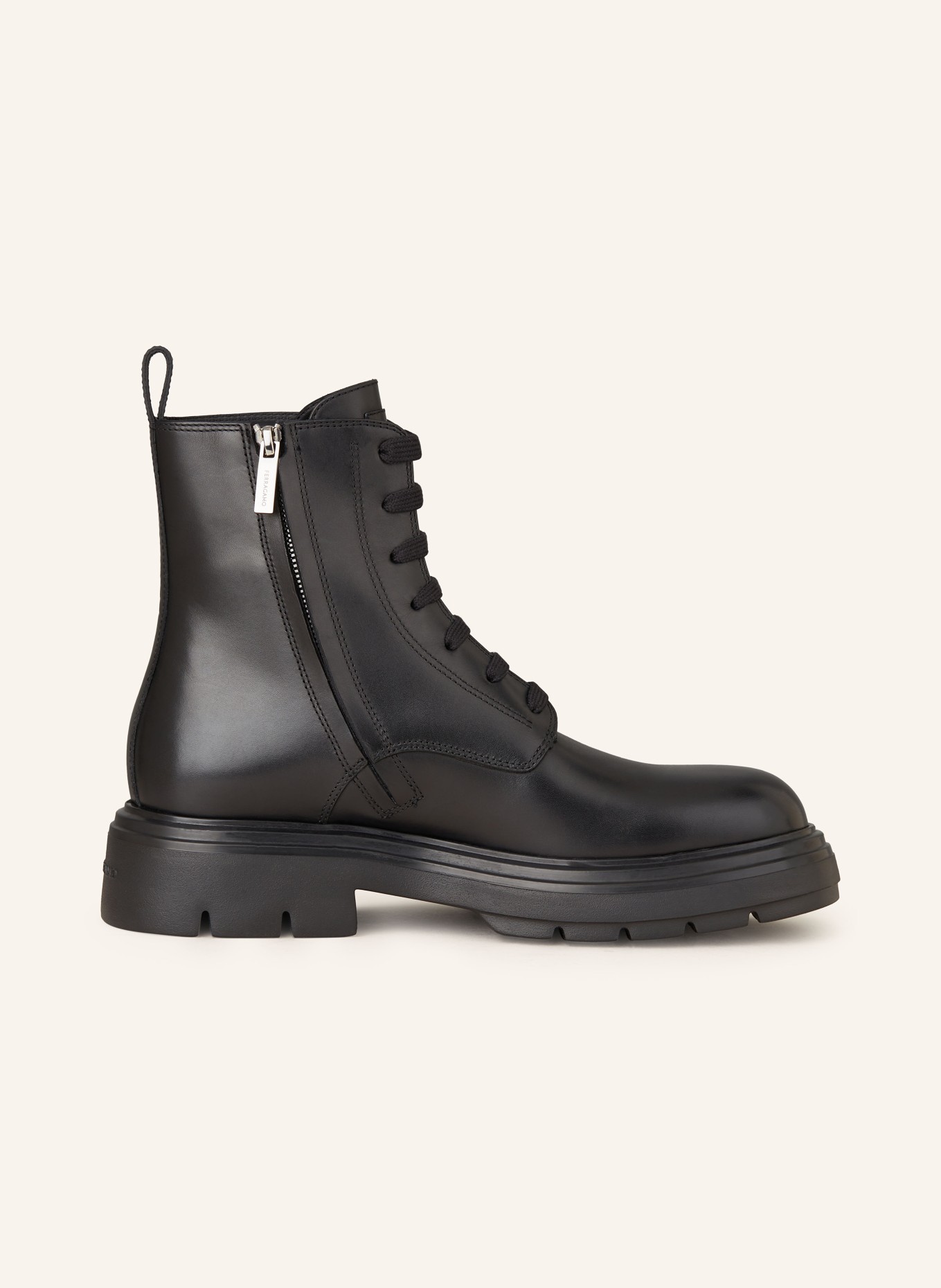 FERRAGAMO Bottes motardes DIONNE: NOIR