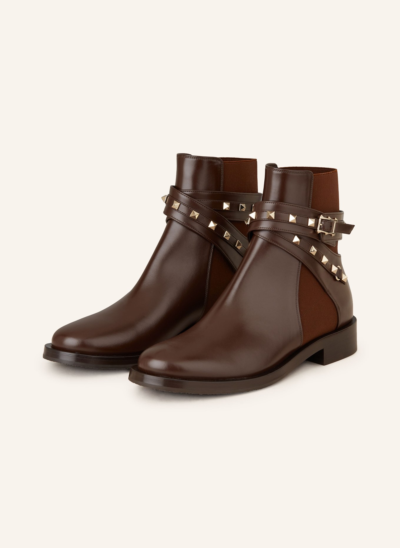 VALENTINO GARAVANI Chelsea boots ROCKSTUD in dark red
