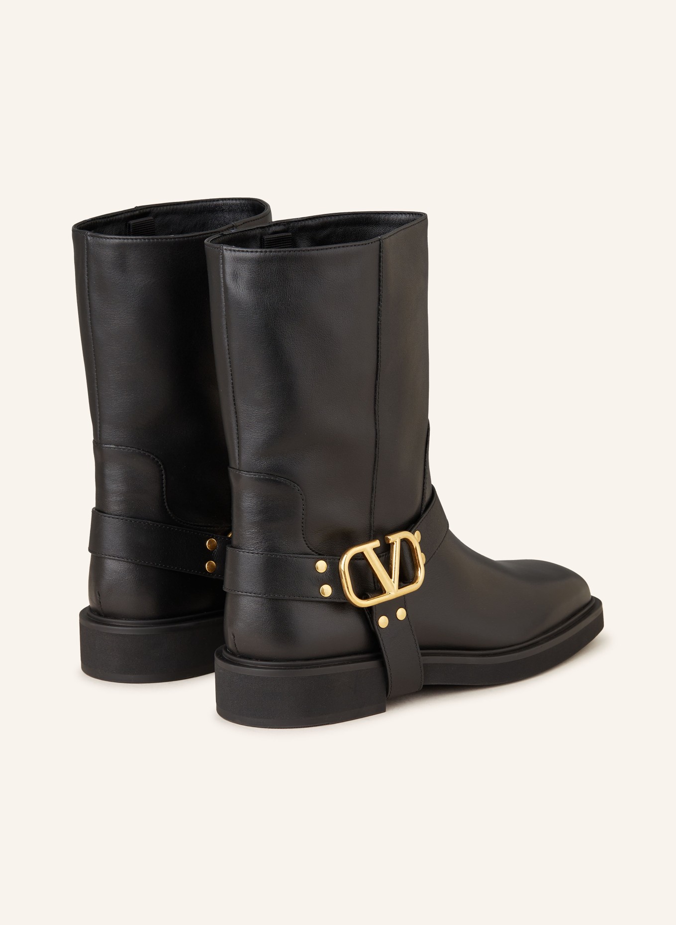 VALENTINO GARAVANI Biker Boots in schwarz
